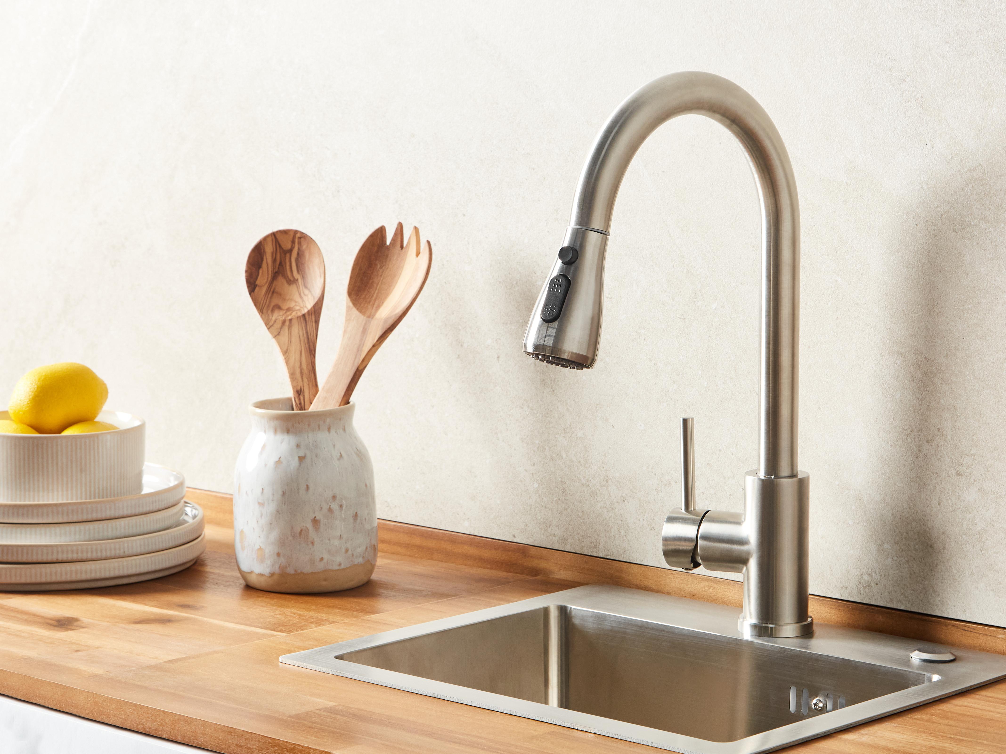 Kitchen Pull Out Tap PAIMUN Silver