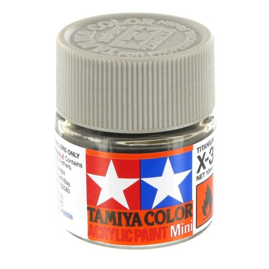 Tamiya Colour Acrylic Paint X-32 Titan Silver 10ml