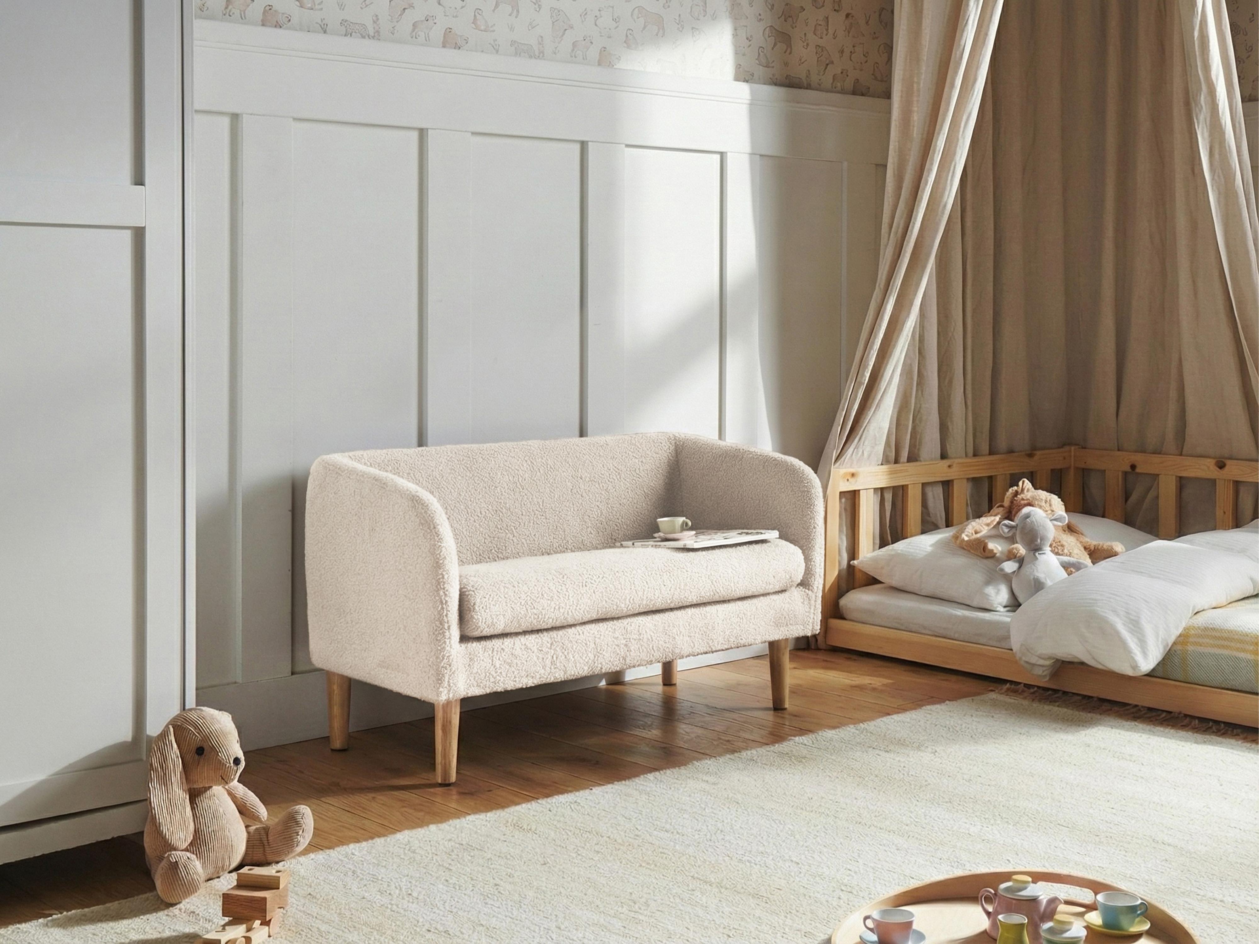 Kids Sofa DAGALI Boucle Beige