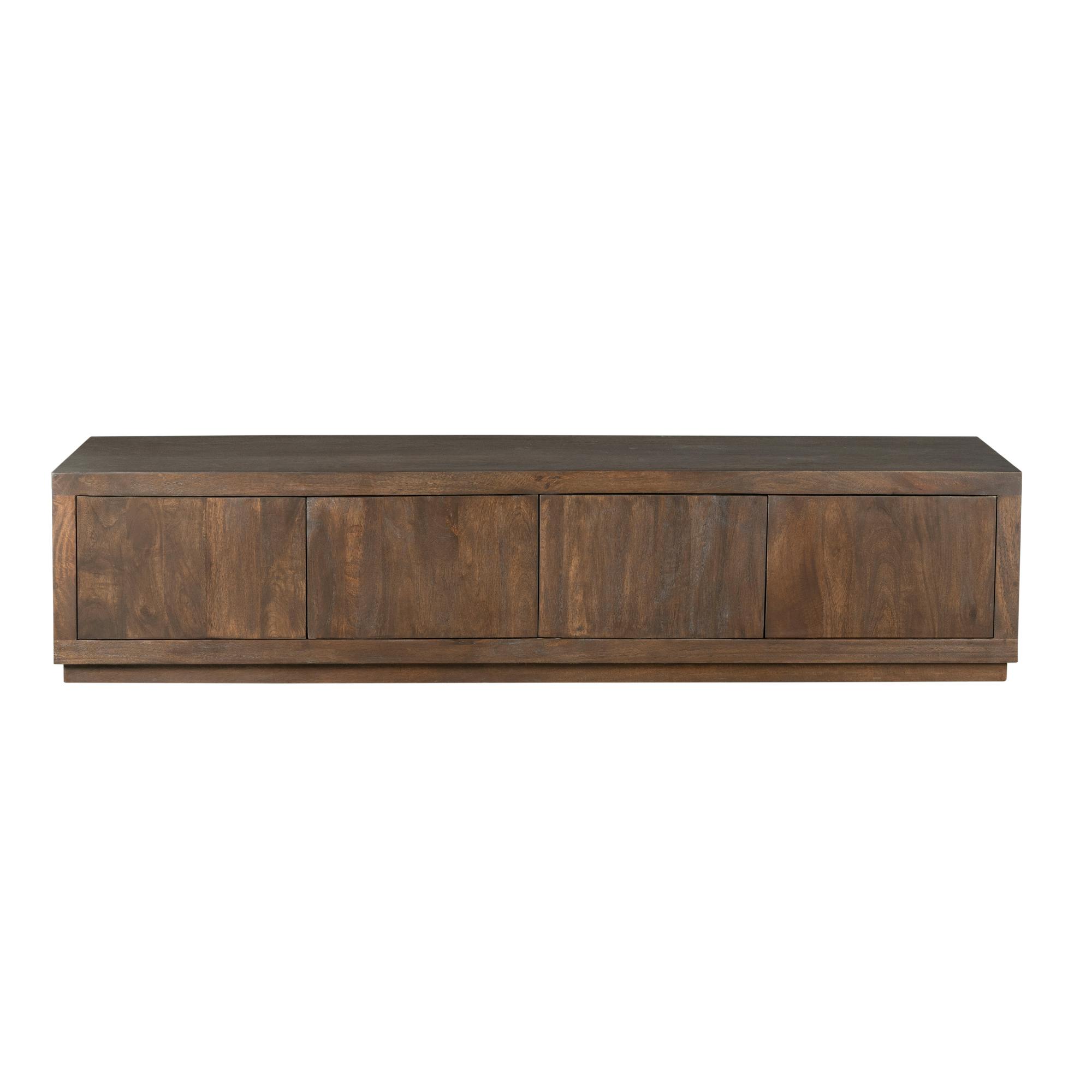 Meuble TV avec rangement bois foncé 200 cm MONTARO