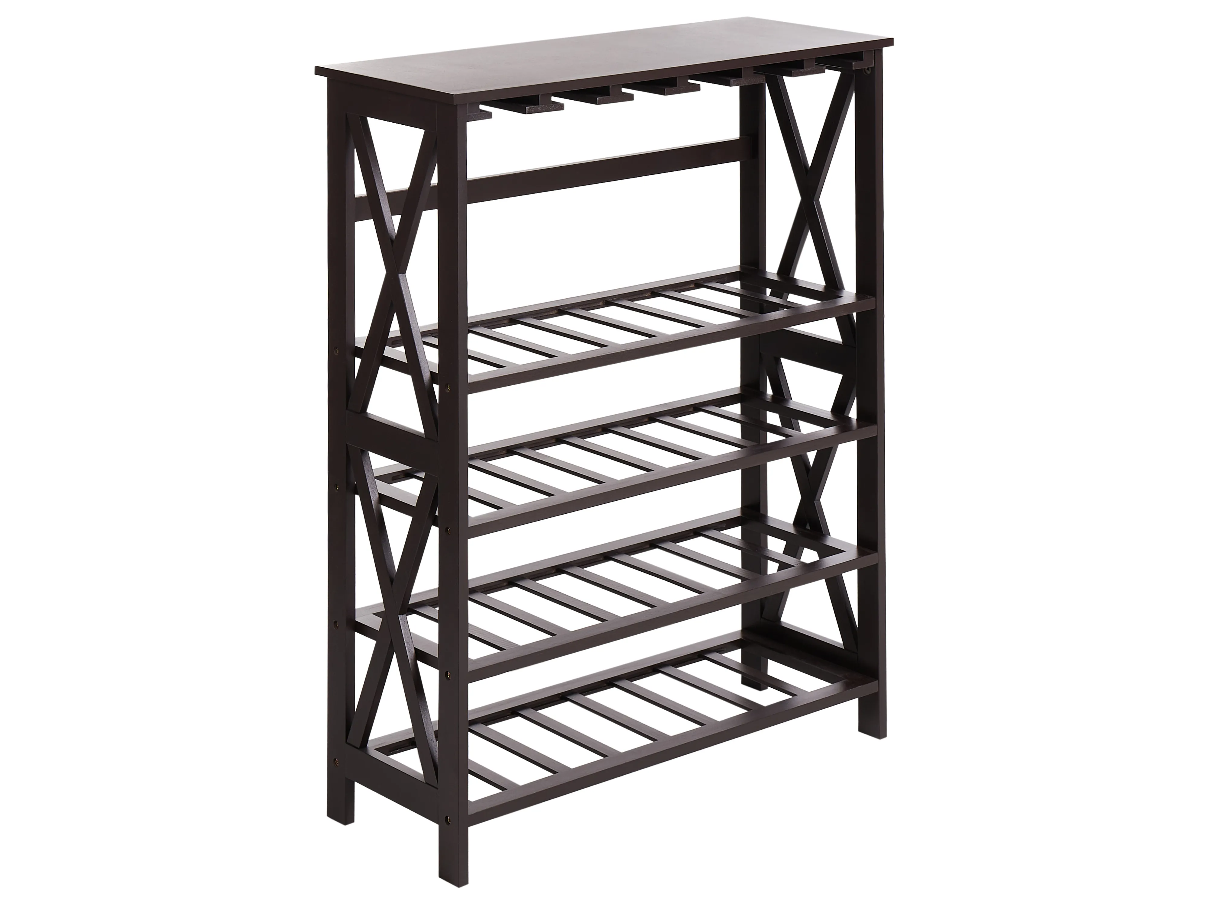 Wine Rack ROTHESAY Dark Brown