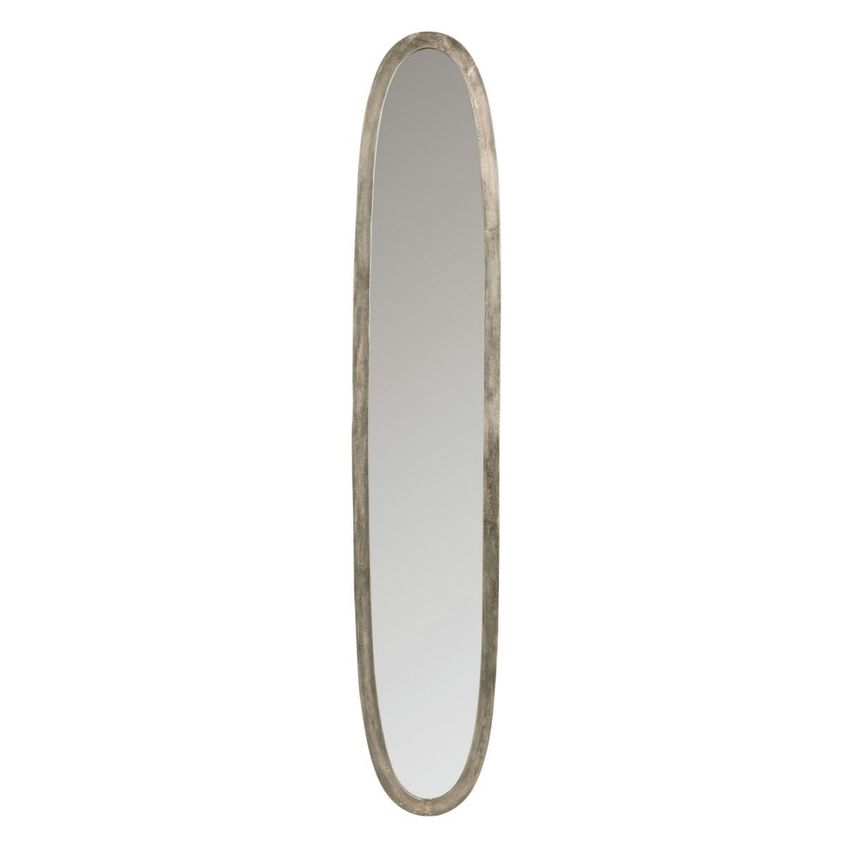 CHRIS - Miroir ovale en aluminium 179x33cm