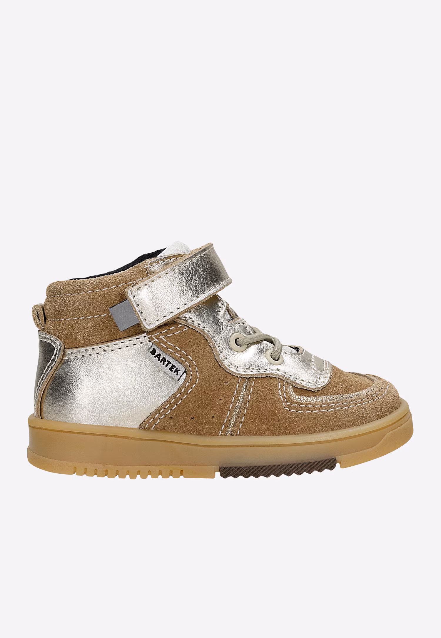 Sneakers BARTEK 11583008, dla dziewcząt, beżowo-złoty