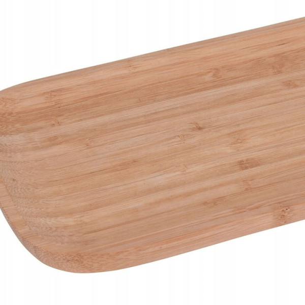 Taca Bambusowa Talerz Patera na Świece Owoce do Serwowania 25x13cm