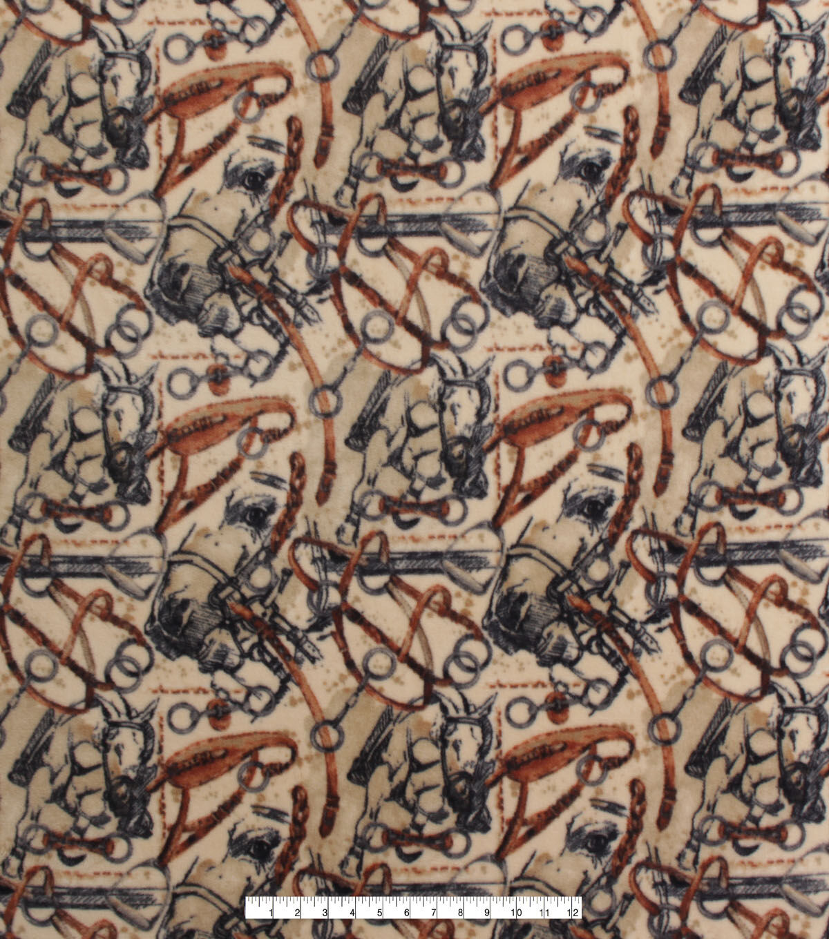 Horse Reins Anti Pill Fleece Fabric