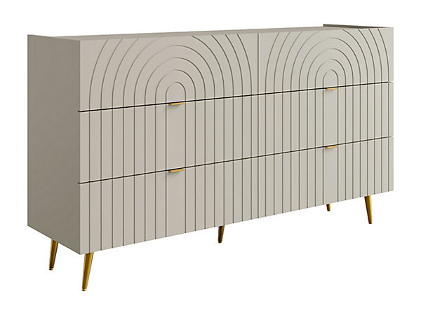 Commode 6 tiroirs - Beige - NORSIM