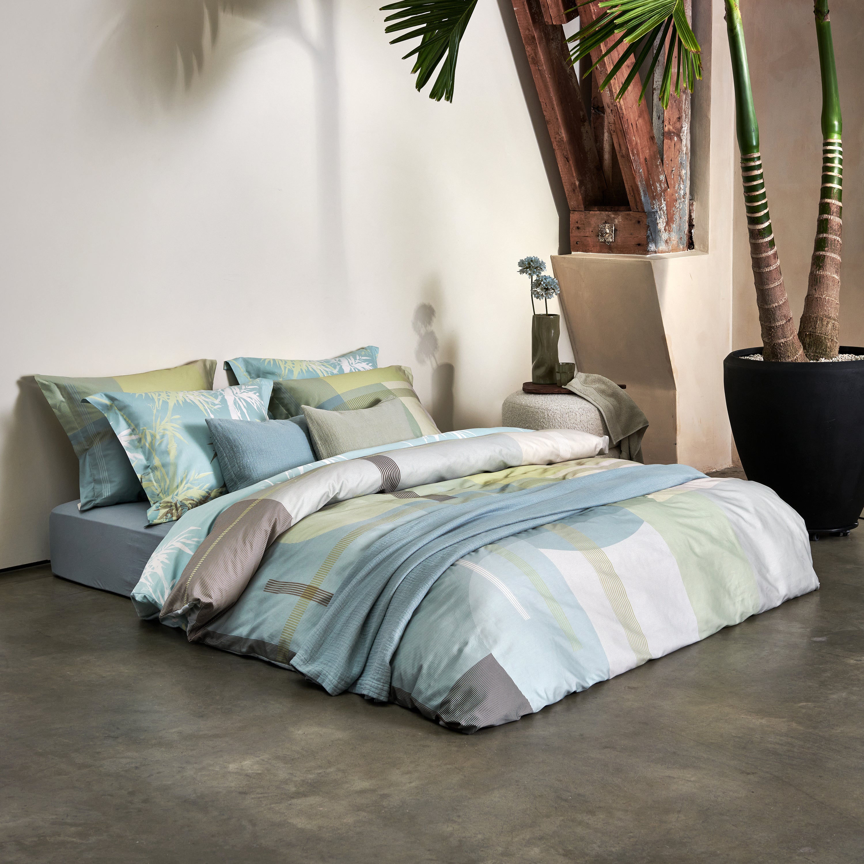 Vandyck Lush Lagoon Dekbedovertrek 200x200/220 cm - Thyme