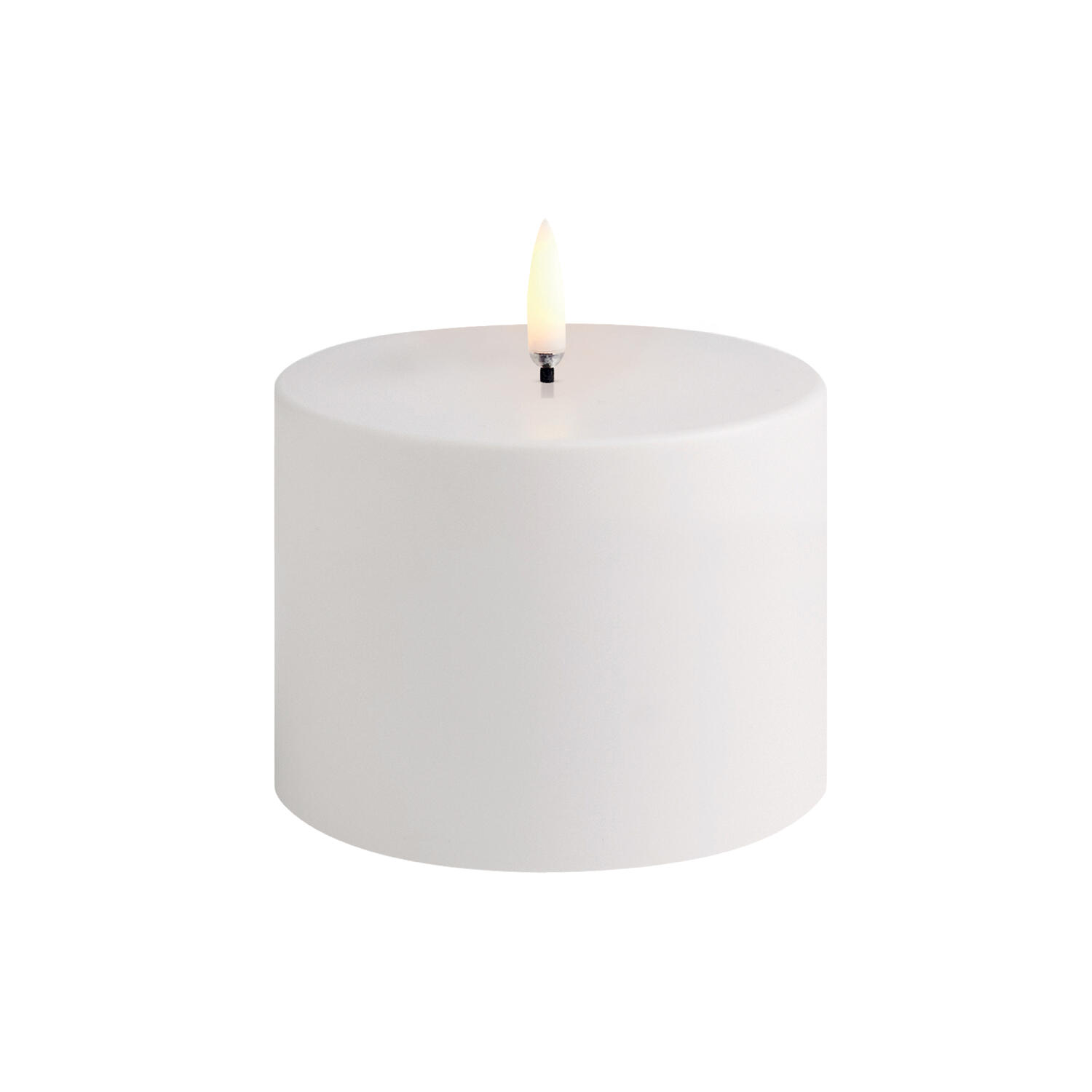 LED Outdoor Pillar Candle 8 cm, white