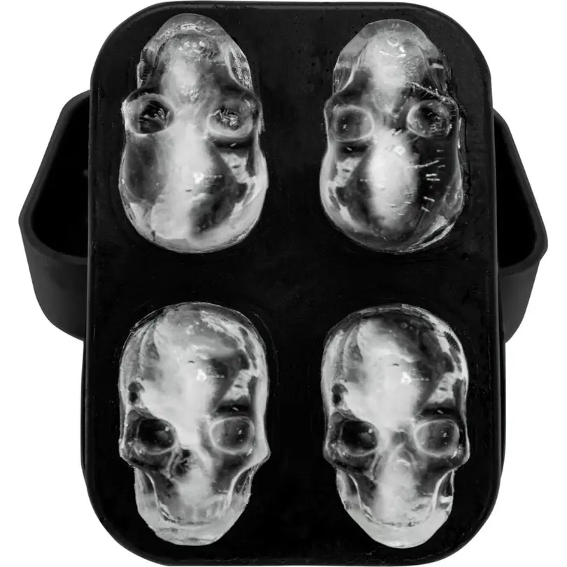 Eiswürfelform 4er-Set Totenkopf