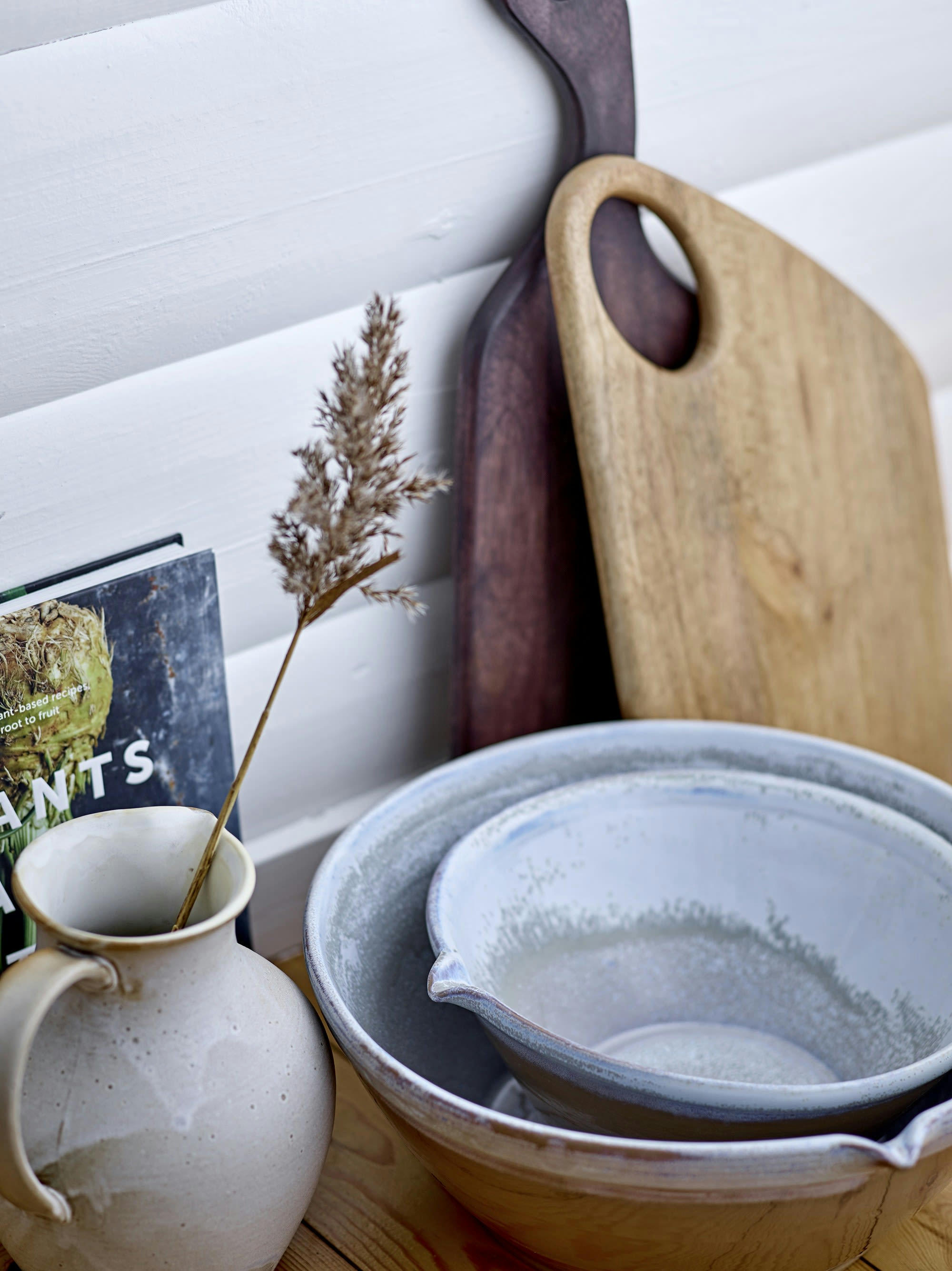 LAVRA - Pichet en grès blanc