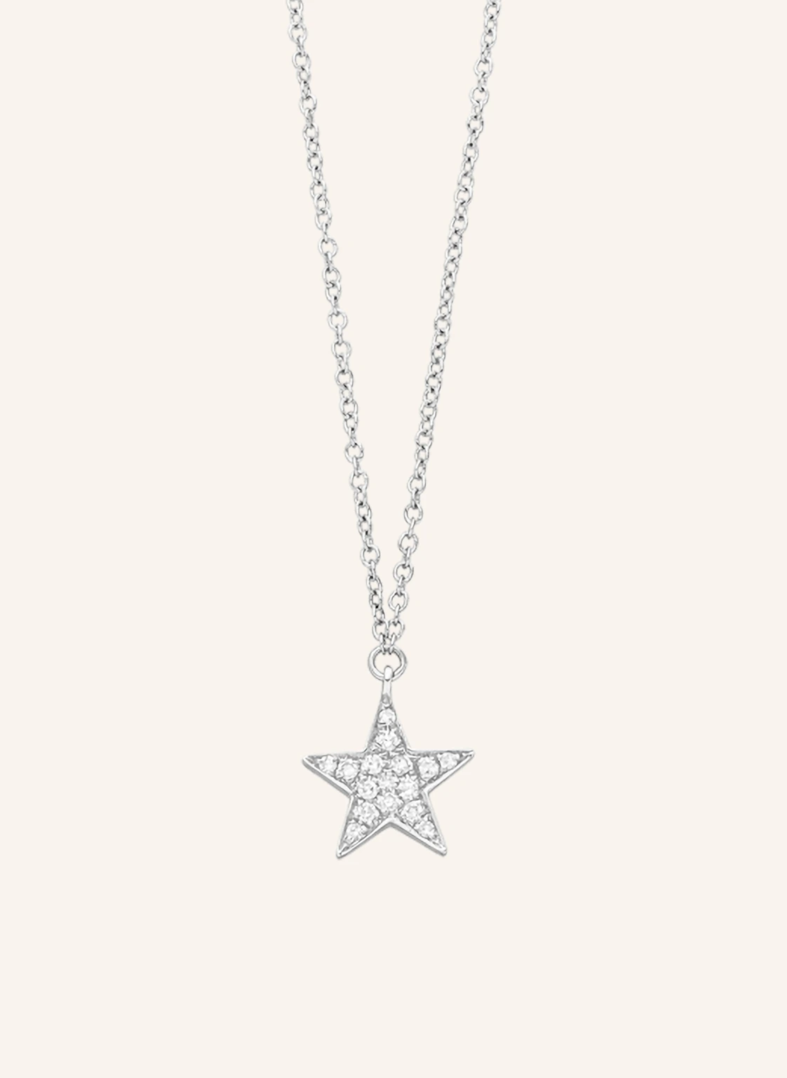 Leaf Halskette STERN aus 18 Karat Weißgold mit Diamanten