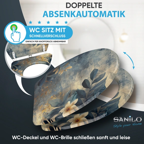 WC-Sitz »Lilybud«, mit Schnellverschluss Lilybud, Gelb, Oval