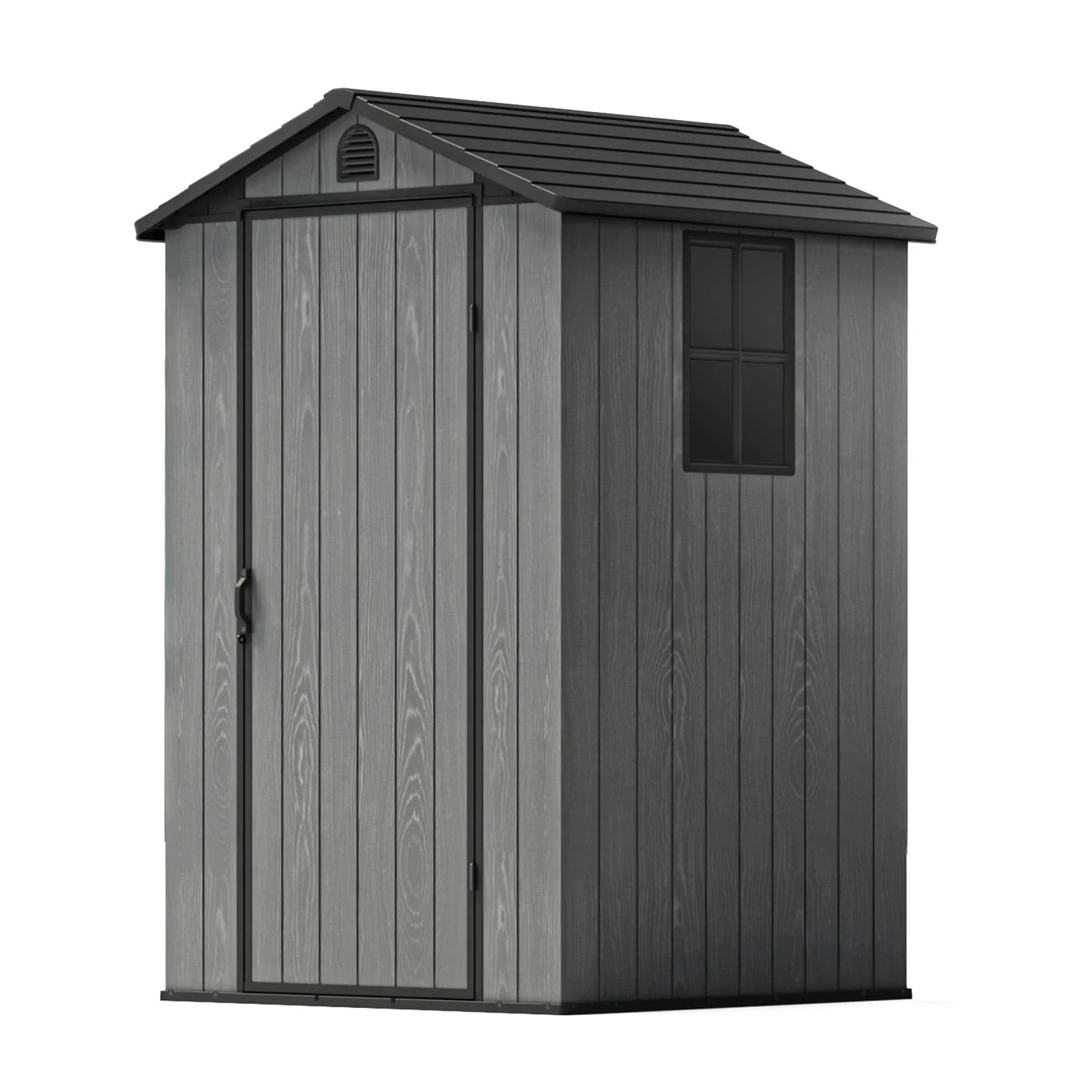 Patiowell 4' x 4' & 4' x 6' & 4' x 8' Plastic Outdoor Storage Shed, Resin Shed with Floor and Window for Patio Furniture,Tools