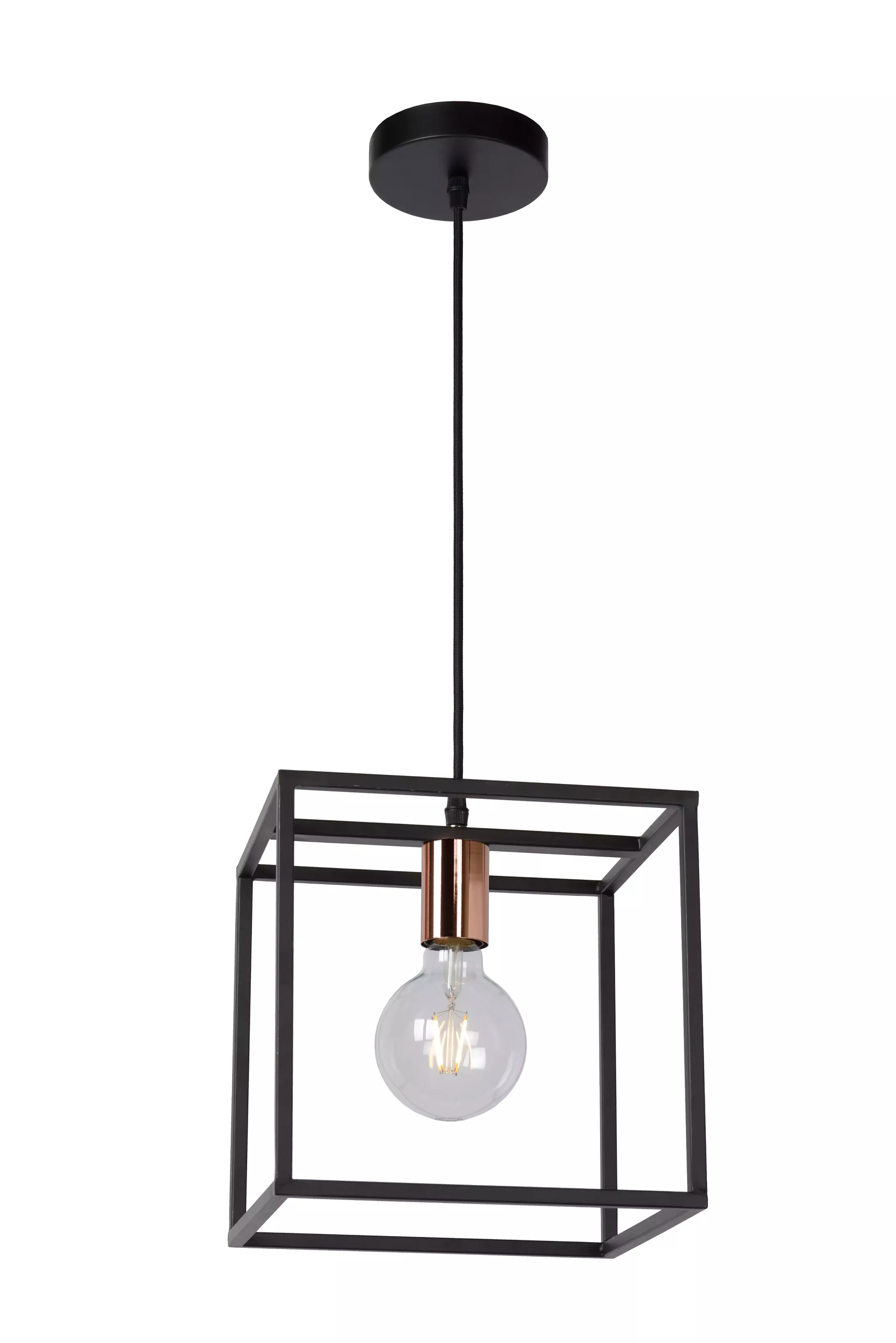Lampa wisząca czarna ARTHUR 1xE27x60W wym: 155x25x25 cm Lucide