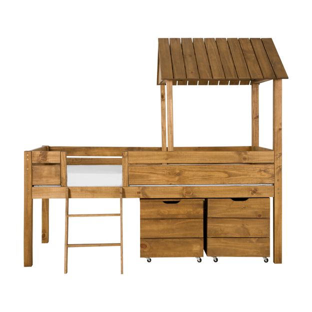 CAMA DE SOLT. C/ CAIXA E BAÚ WOOD CAMP