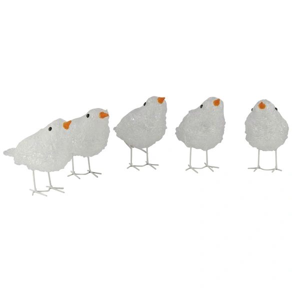Dekoleuchte, vogelförmig, Höhe: 11,5 cm, netz, weiß