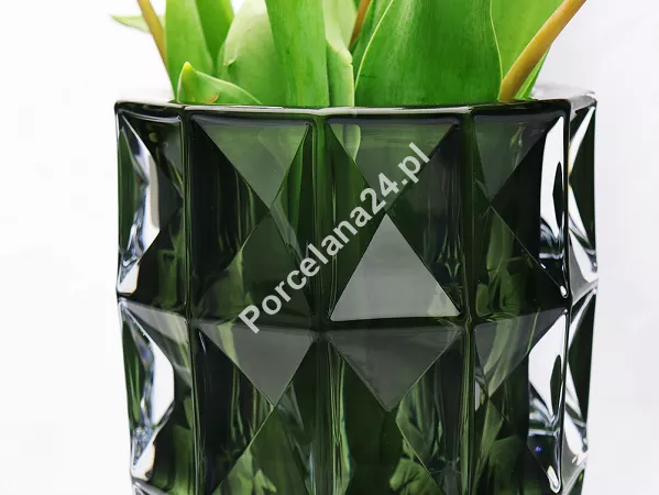 Wazon 28 cm Bohemia - DIAMOND SMOKEY GREEN 4SB.DISG.114990