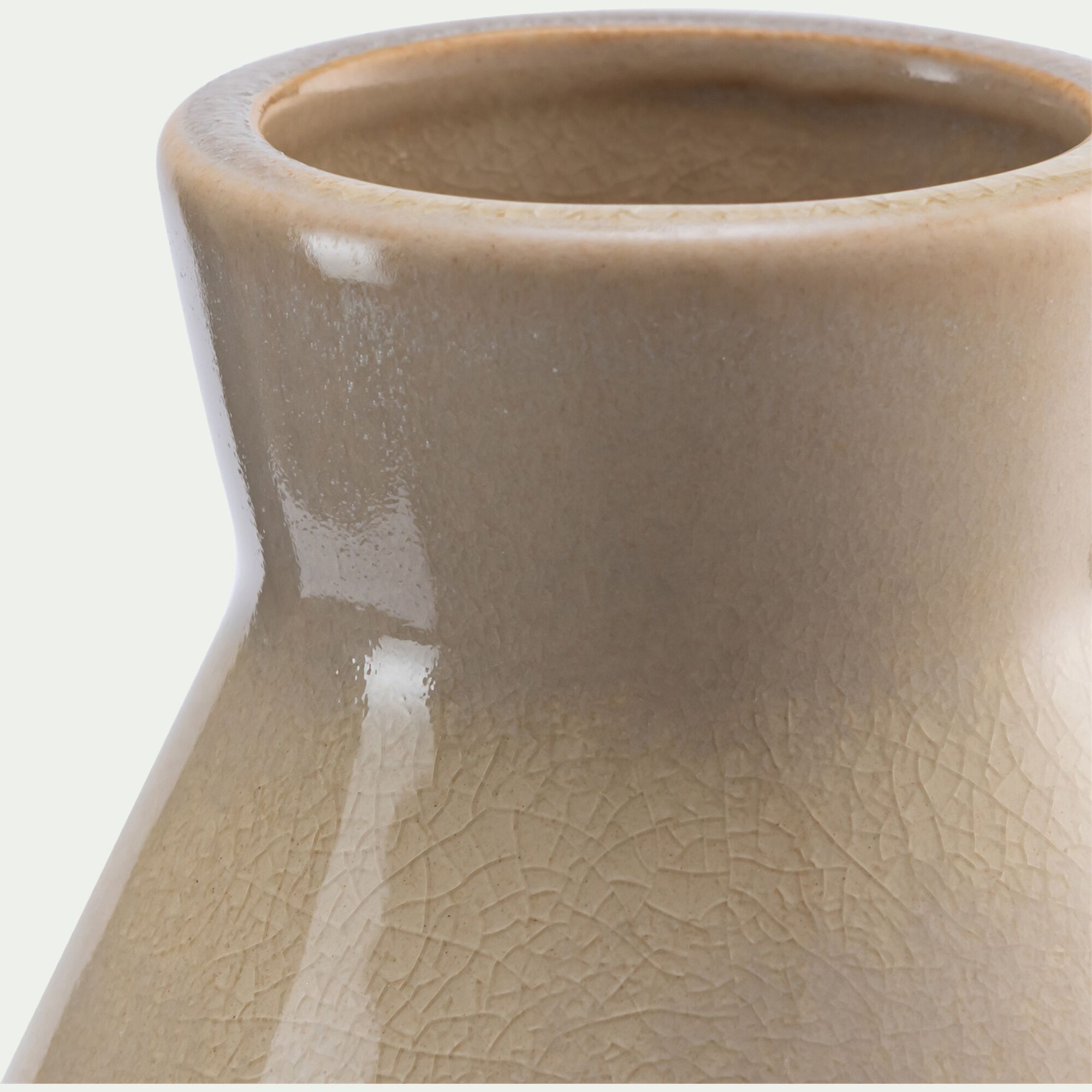 GRIMONE - Vase classique en faïence H17cm - blanc
