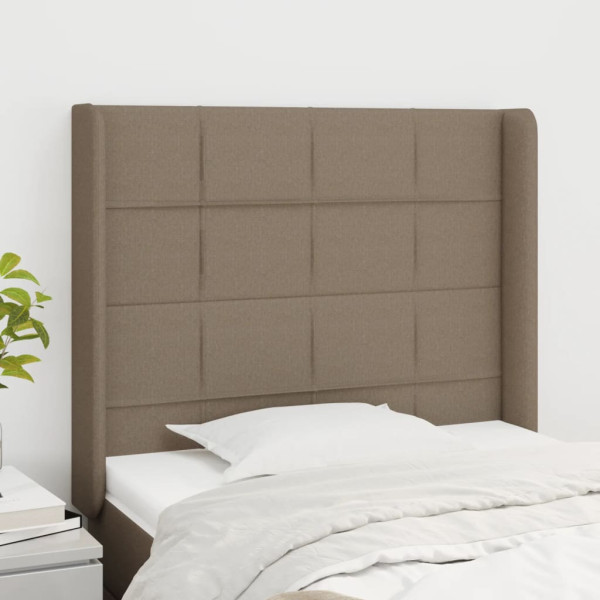 Wezgłowie Taupe 93 x 16 x 118/128 cm Tkanina vidaXL