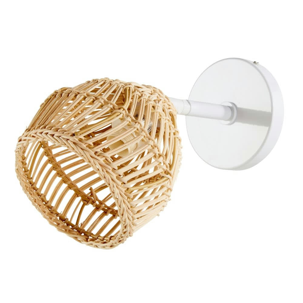 Wild - Applique en fibre naturelle et métal blanc