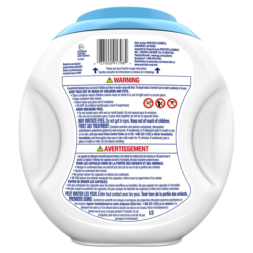 Tide PODS Free & Gentle Liquid Laundry Detergent Pacs, 81 count