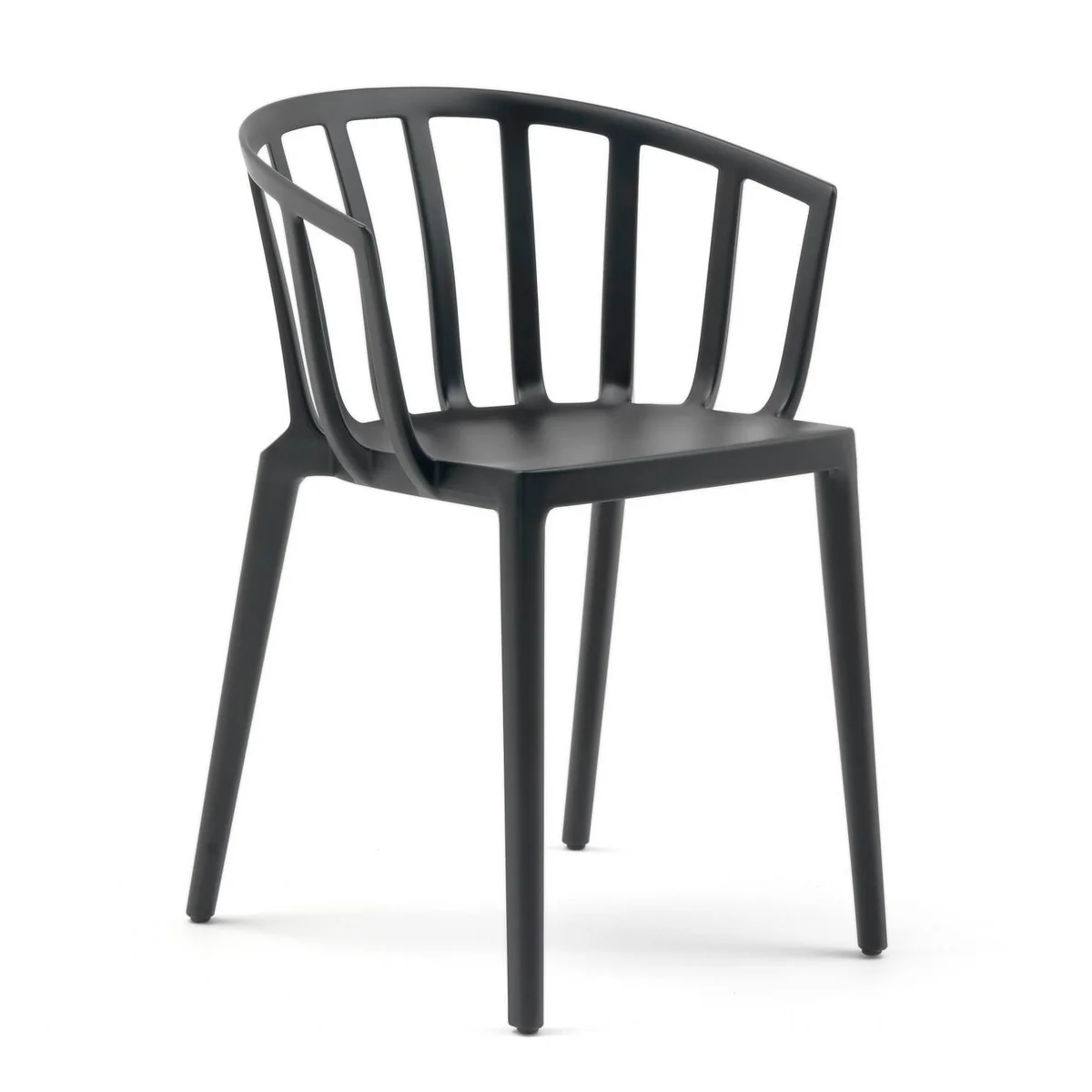 Kartell - Venice Stuhl, schwarz matt