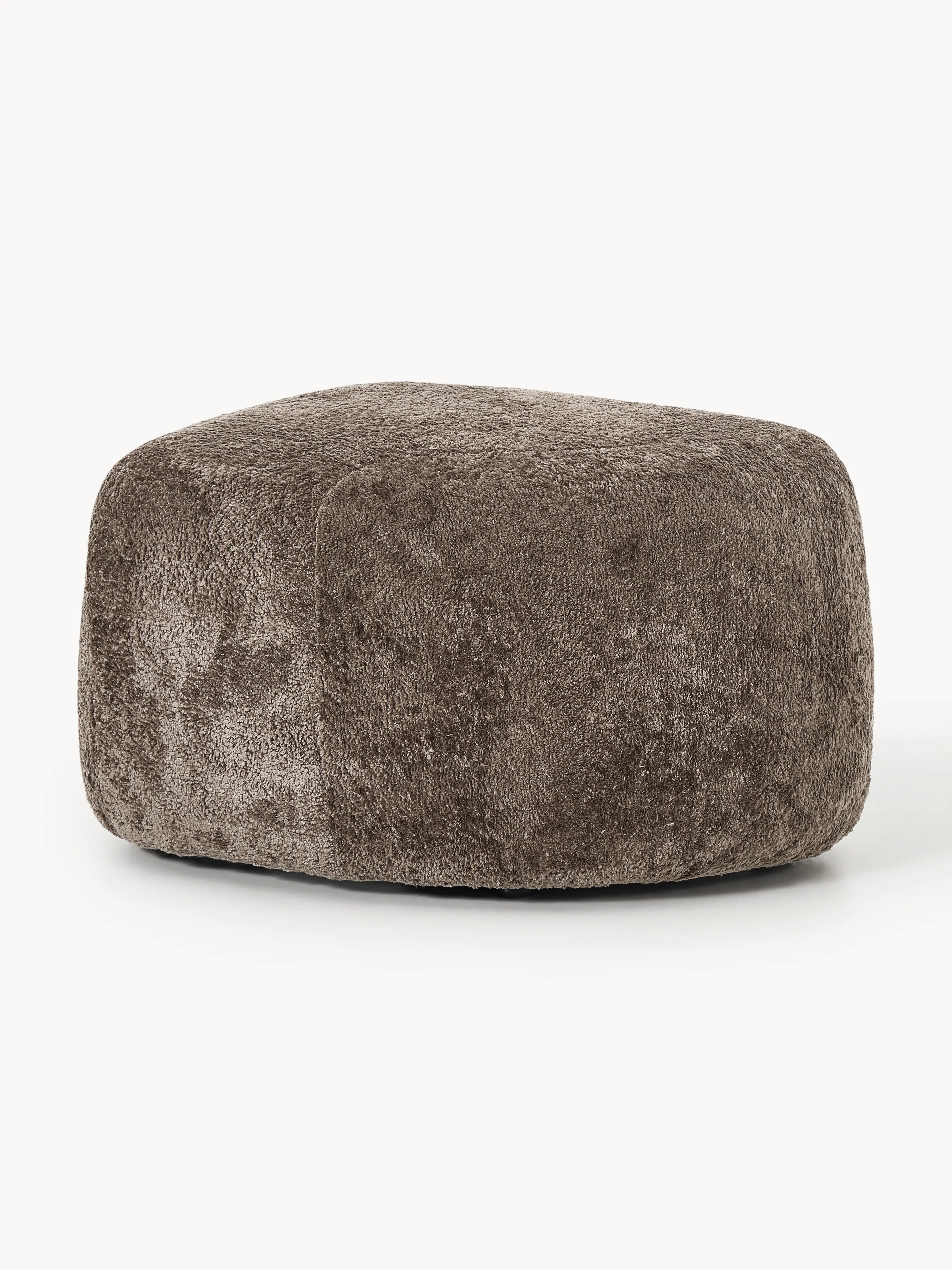 Ovaler Sofa-Hocker Wolke aus Teddy-Bouclé
