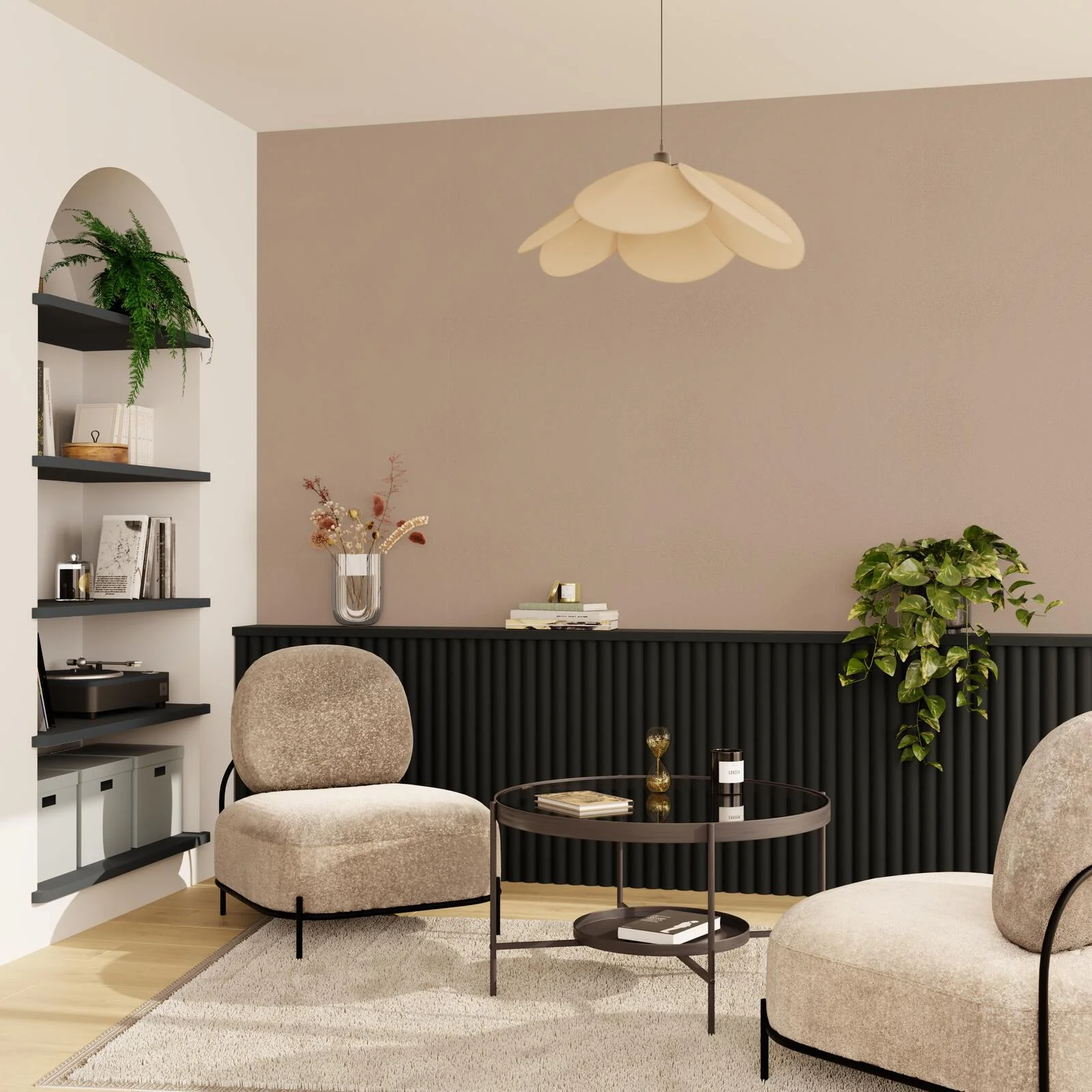4MURS Papier peint intissé LAZARO coloris moka latte
