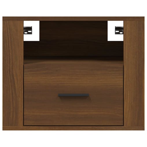 NNEVL Wall-mounted Bedside Cabinets 2 pcs Brown Oak 50x36x40 cm