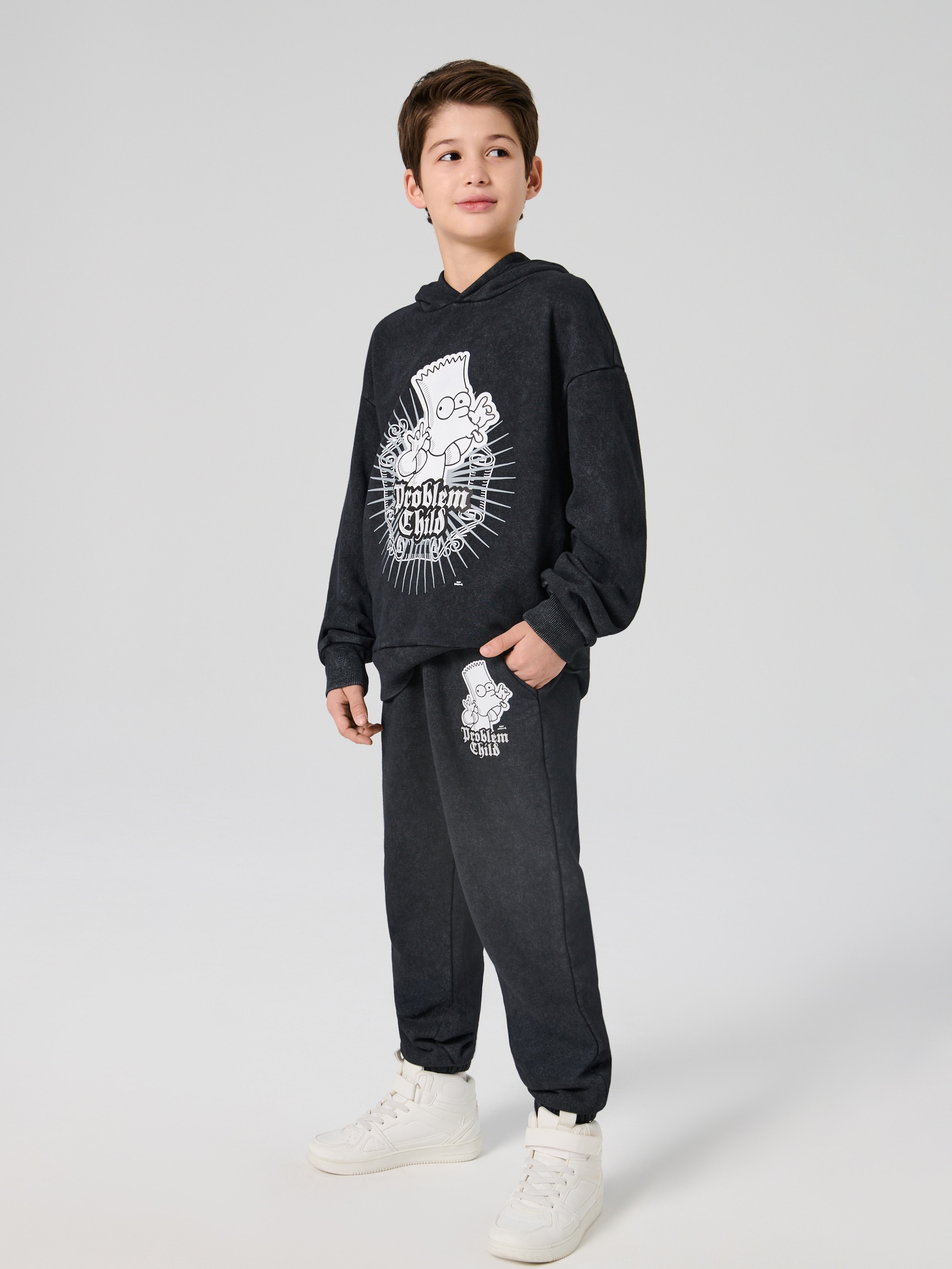 Bluza z kapturem z efektem sprania The Simpsons