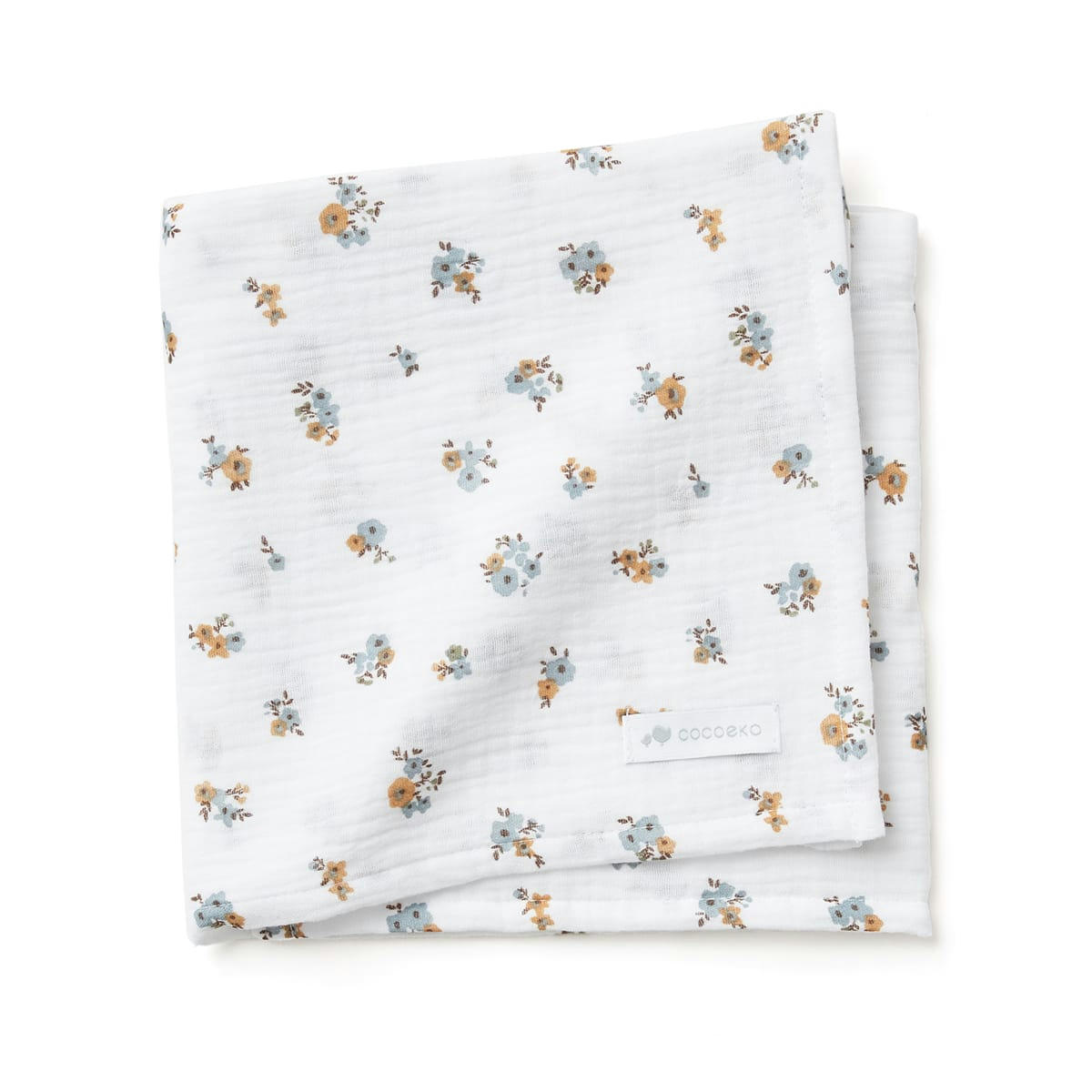 - Lange bébé en gaze de coton fleurs (60x60cm)