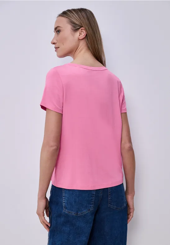 T-Shirt mit Rundhals und Wording