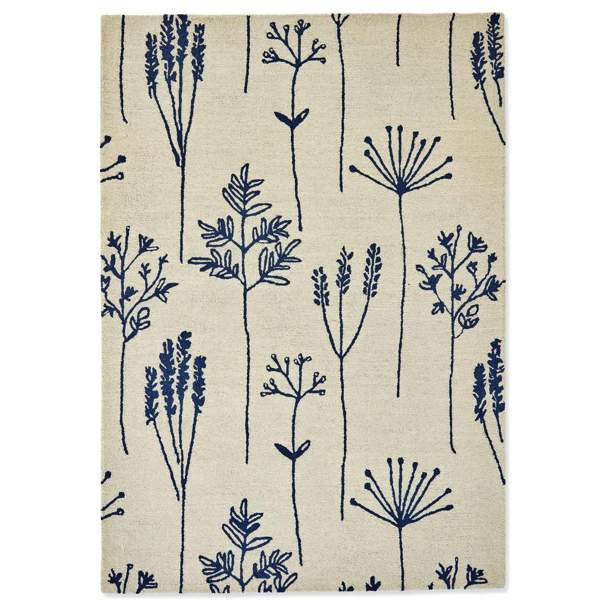 DANDELION - Tapis salon bleu 120x180