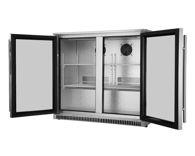 Ziegler & Brown Outdoor Bar Fridge - 2 Door Triple Glazed