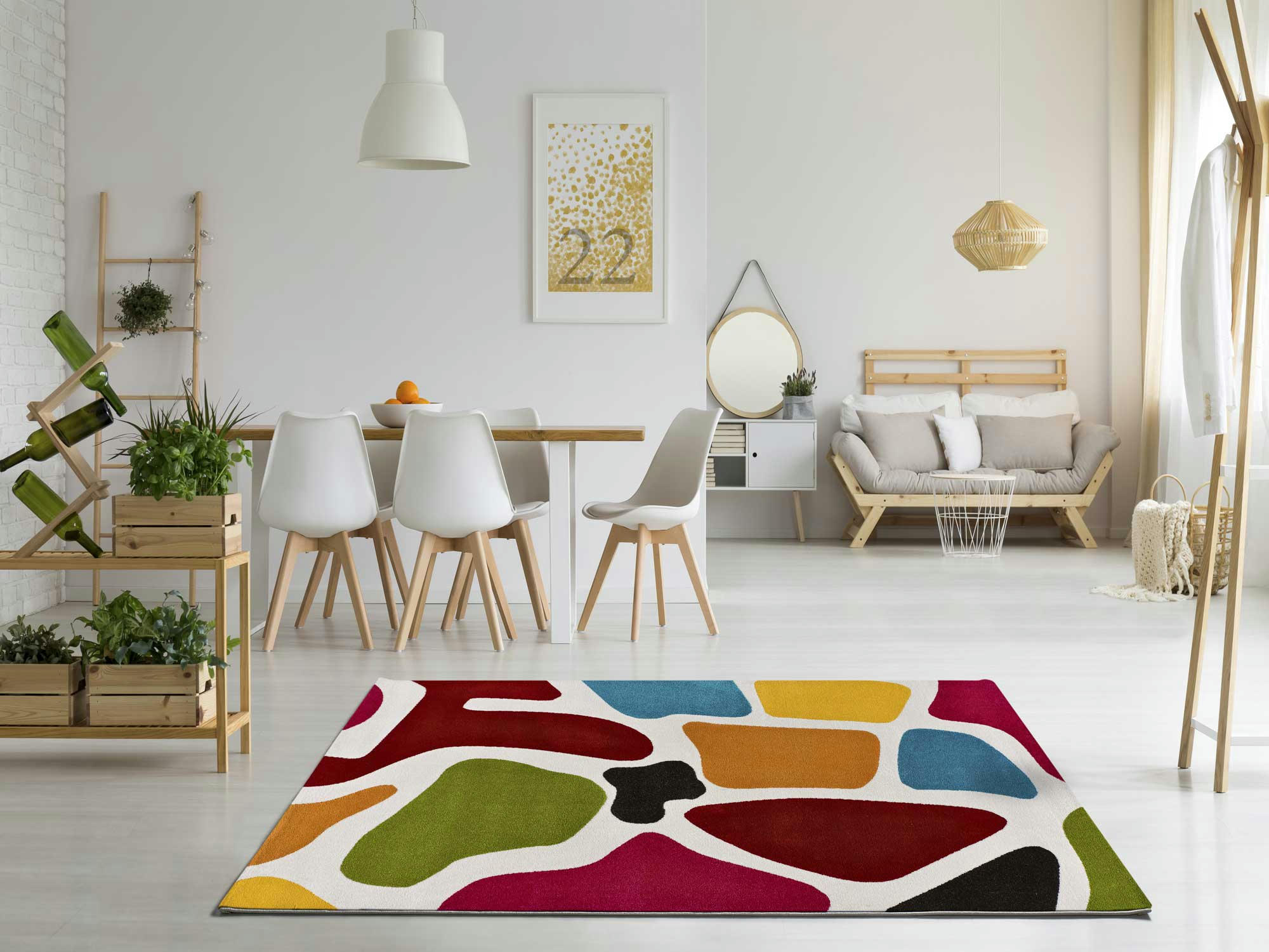 BOUNTY - Tapis à motifs géométriques multicolores, 160X230 cm