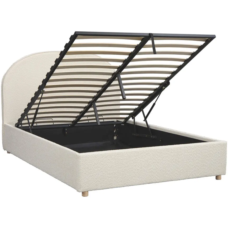 Vipack bed Moon met opbergruimte - wit - 140x200 cm