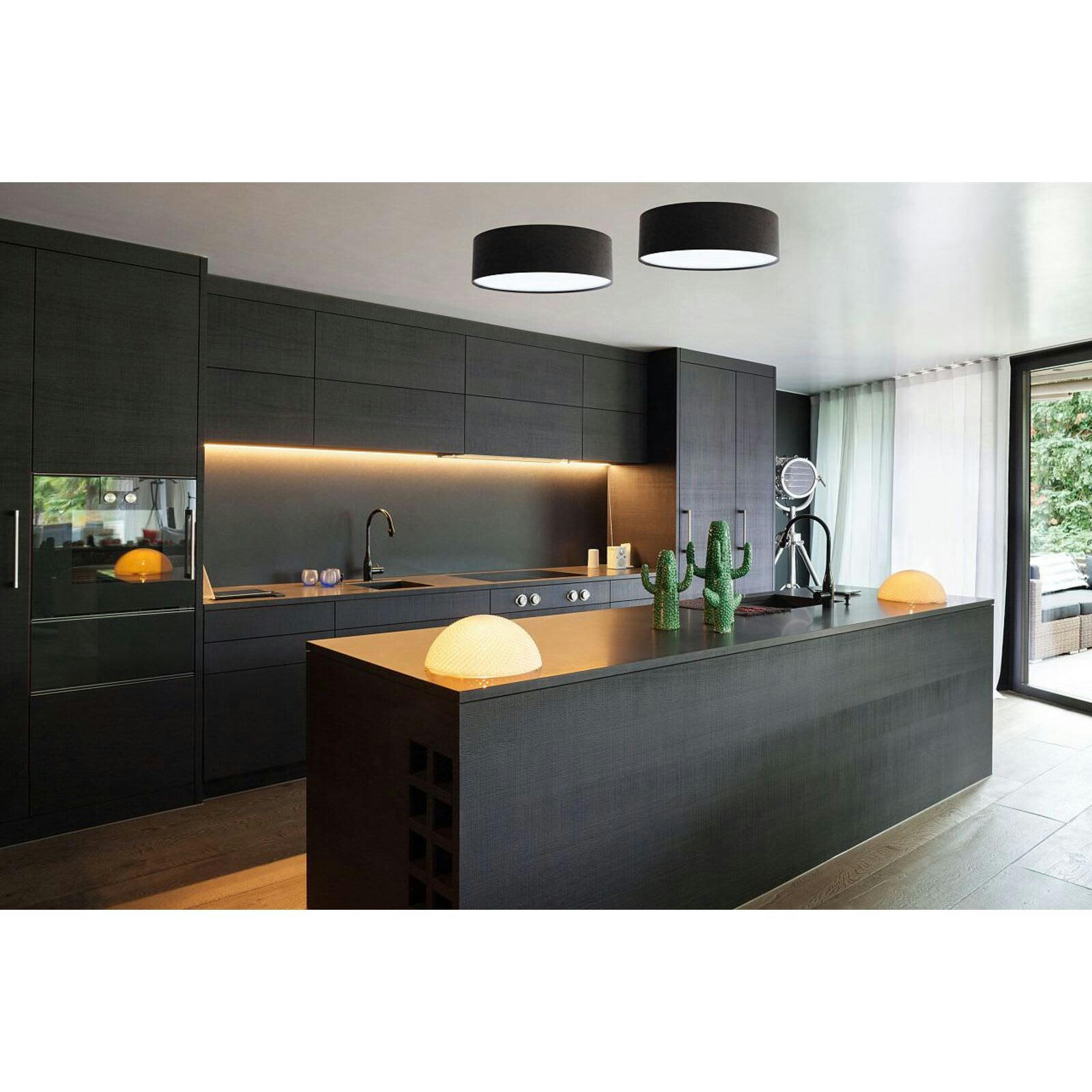 DEKO - Plafonnier Tissu Noir