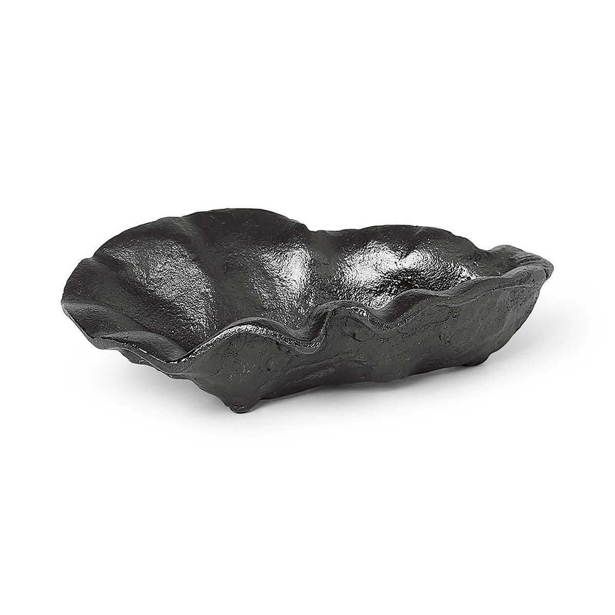 Ferm Living - Oyster Dekoschale, Messing schwarz