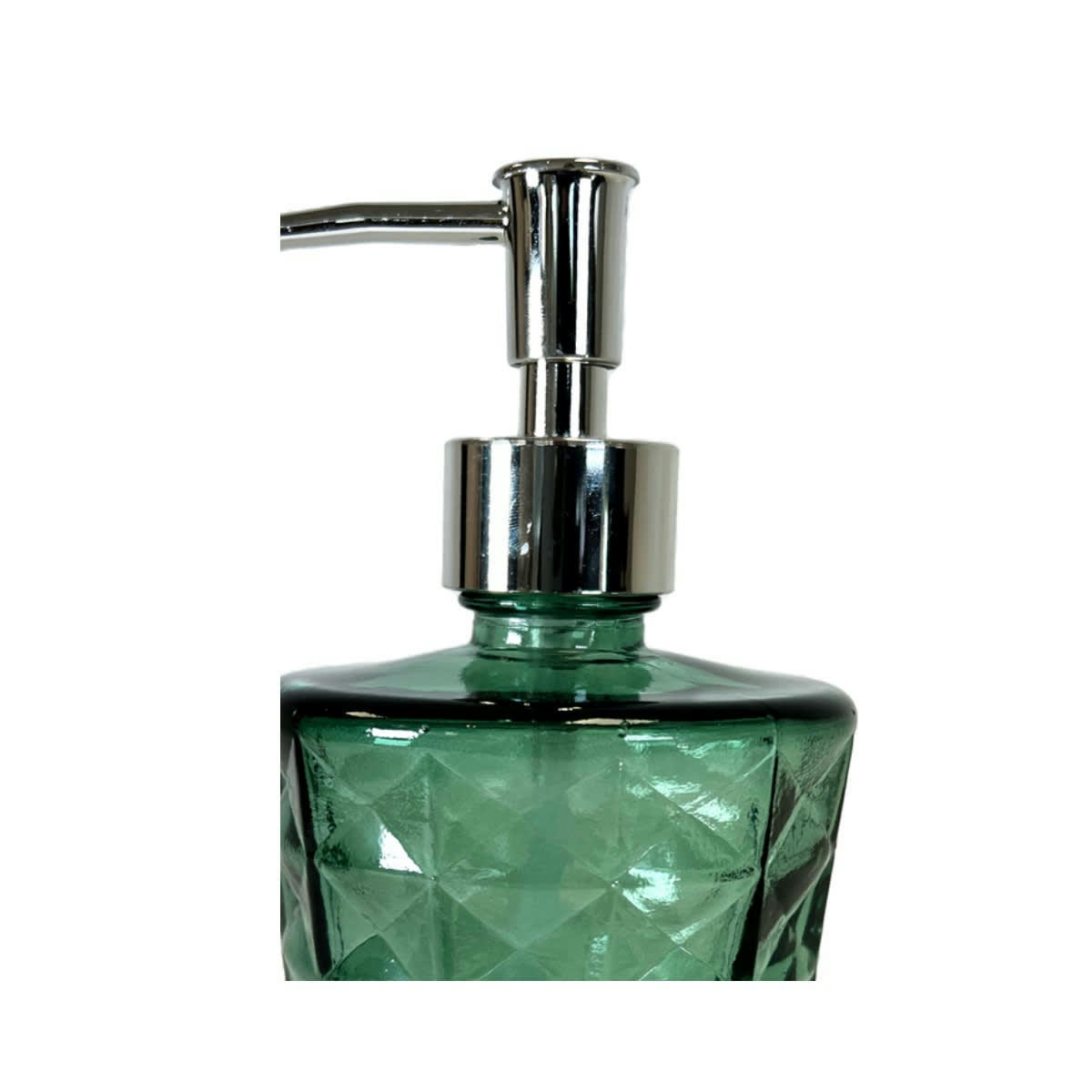 KRYSTAL - Distributeur de savon en verre recyclé  eucalyptus 17,5 cm