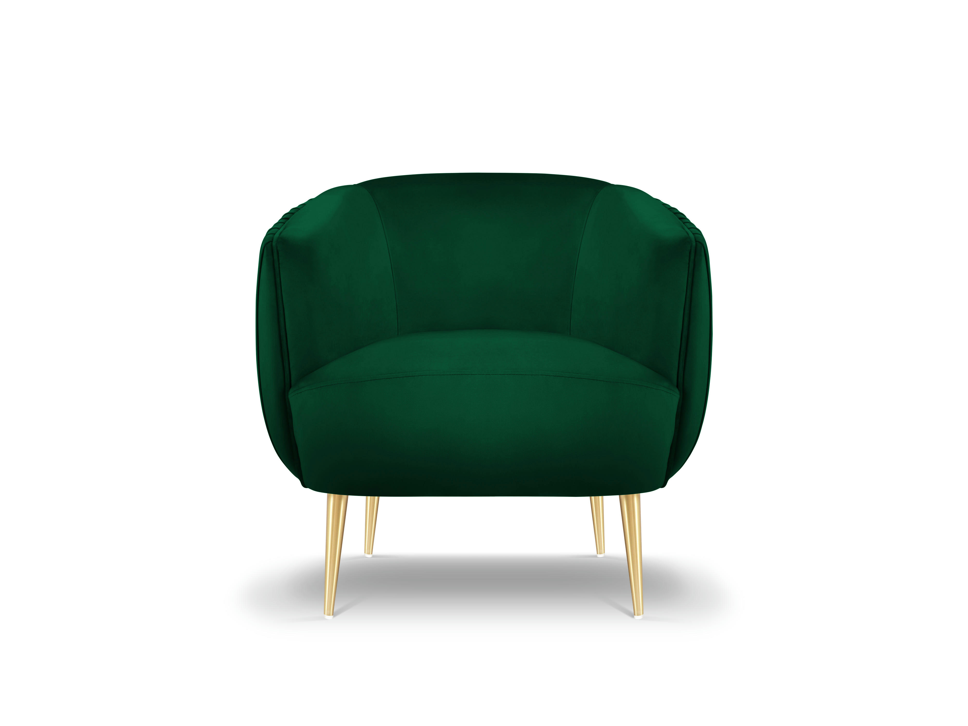 MOSS - Fauteuil en velours vert bouteille