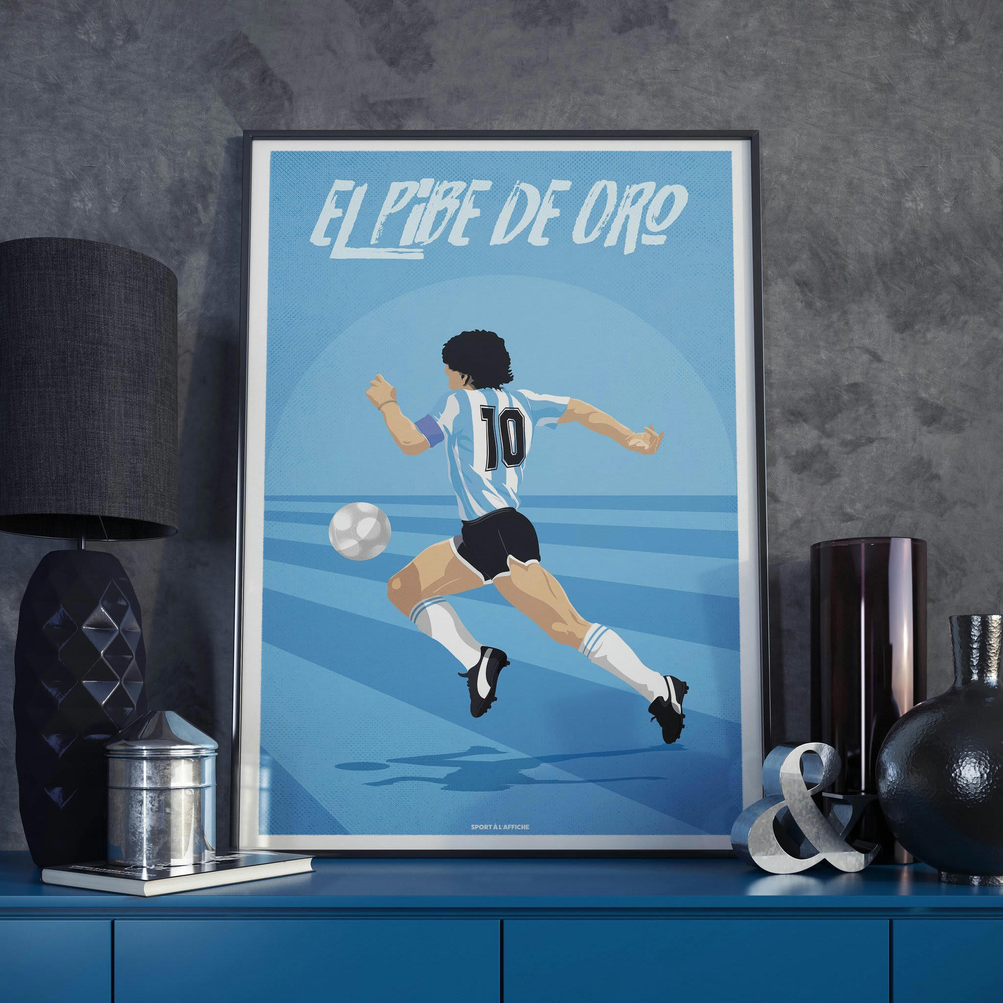 FOOT - Affiche Football - Diego El Pibe de Oro 30 x 40 cm