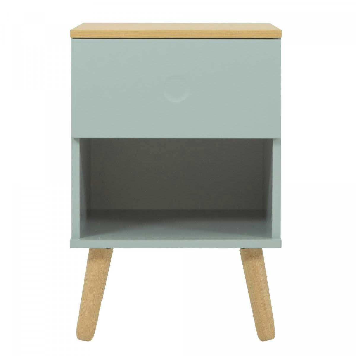 ZINO - Table de chevet 1 tiroir en bois vert