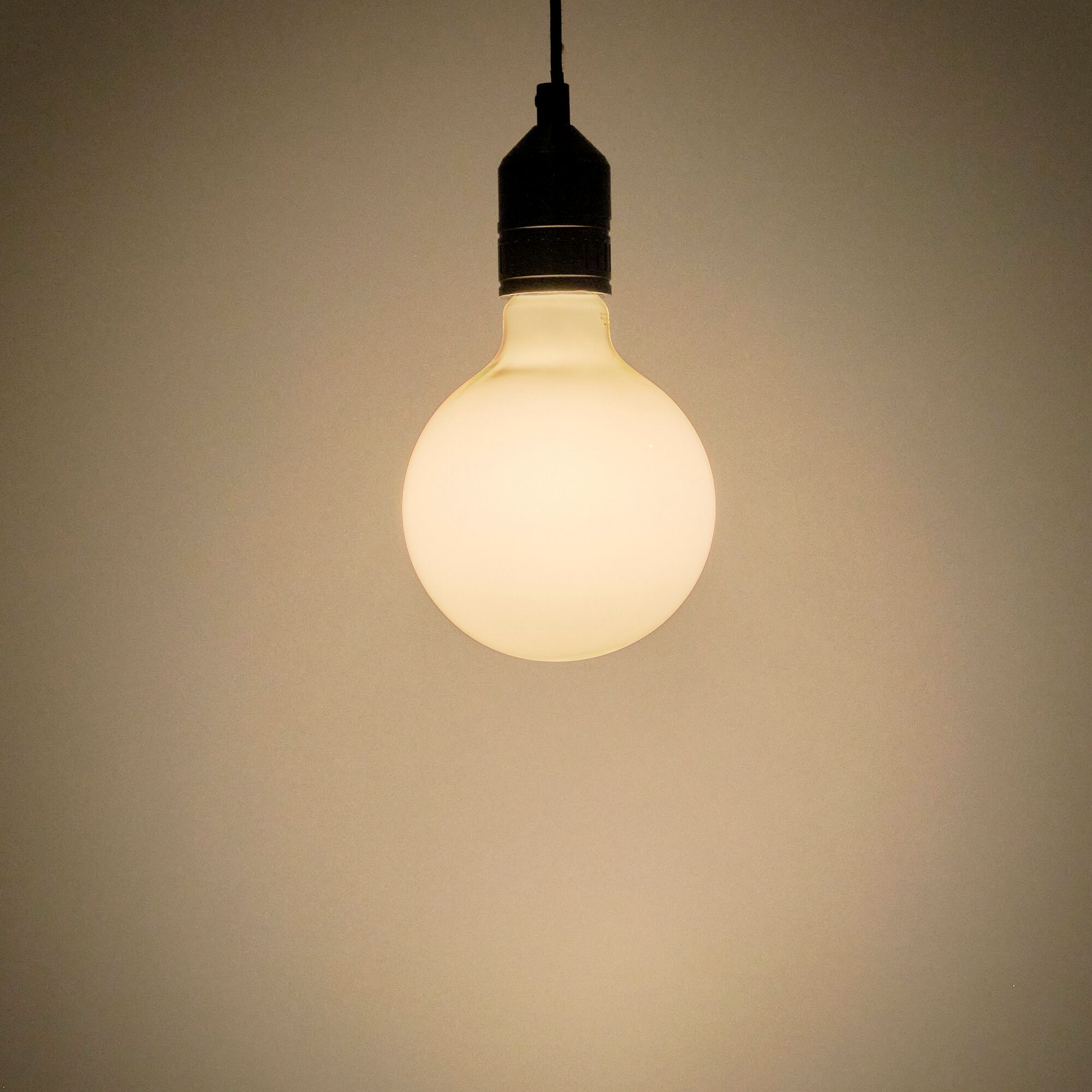 GLOBE - Ampoule globe LED déco à filament lumière chaude E27 - blanc