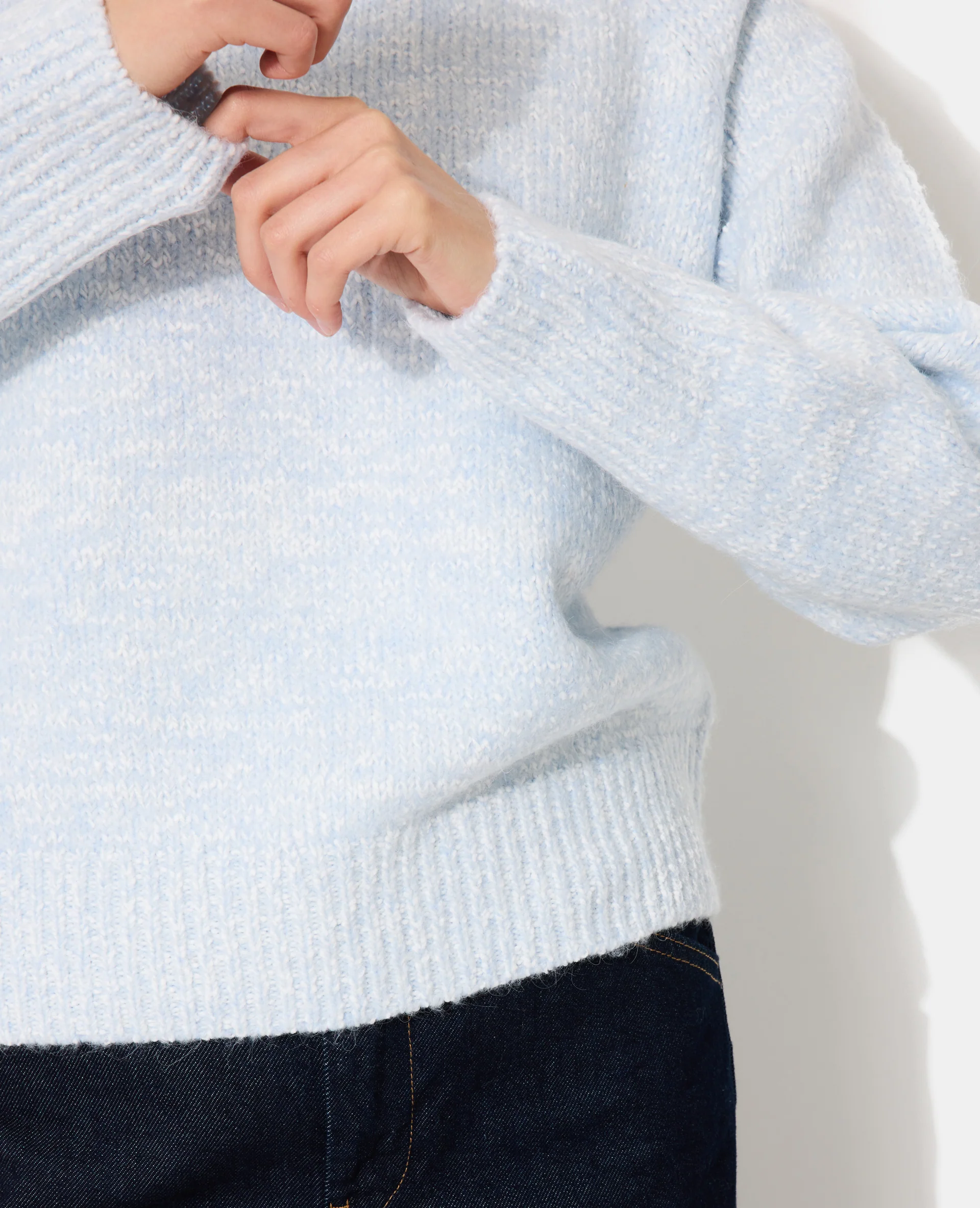 Pull en maille moulinée