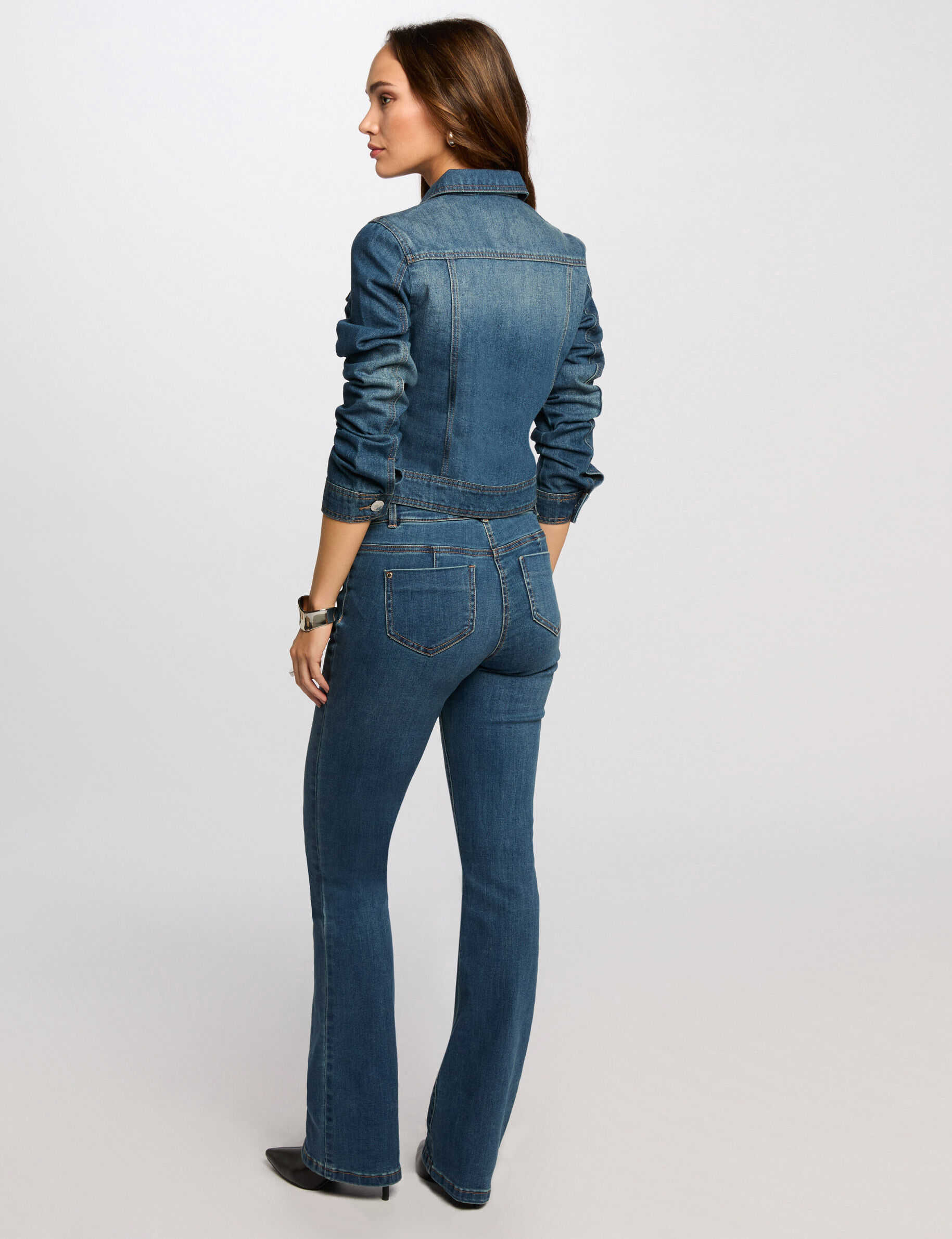 Short Denim Jacket Denim Stone Women