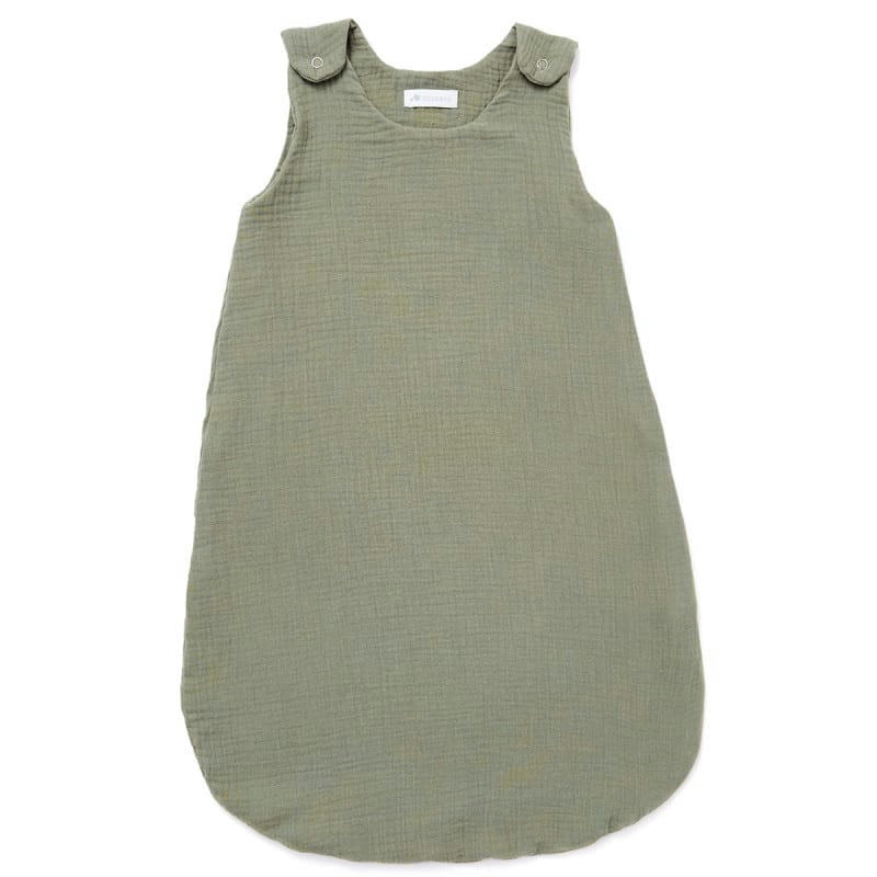 - Gigoteuse été en gaze de coton vert sauge (0-6 mois)