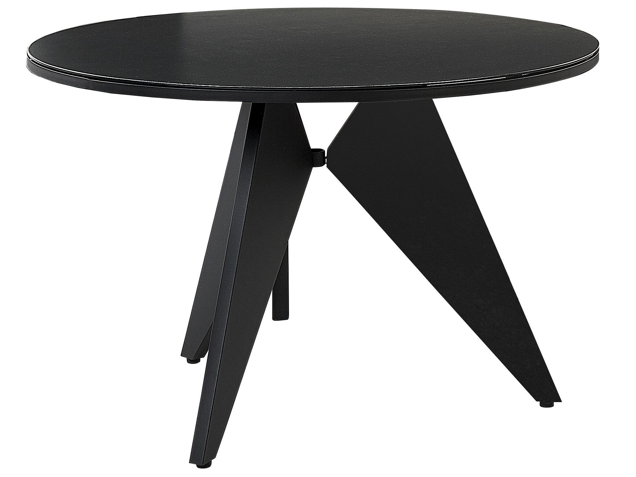 Stół okrągłowy ogrodowy 110 cm czarny