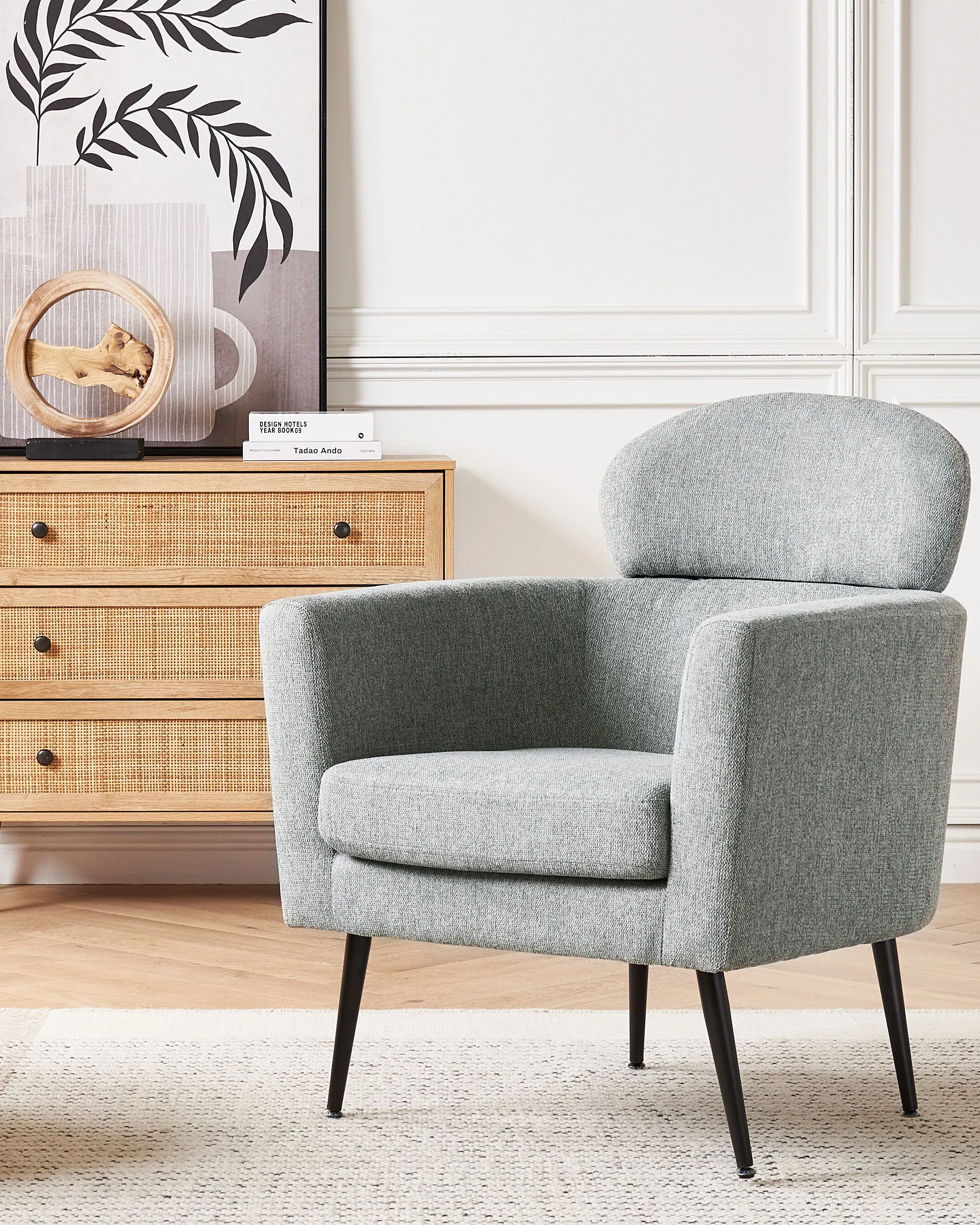 Armchair SOBY Fabric Grey