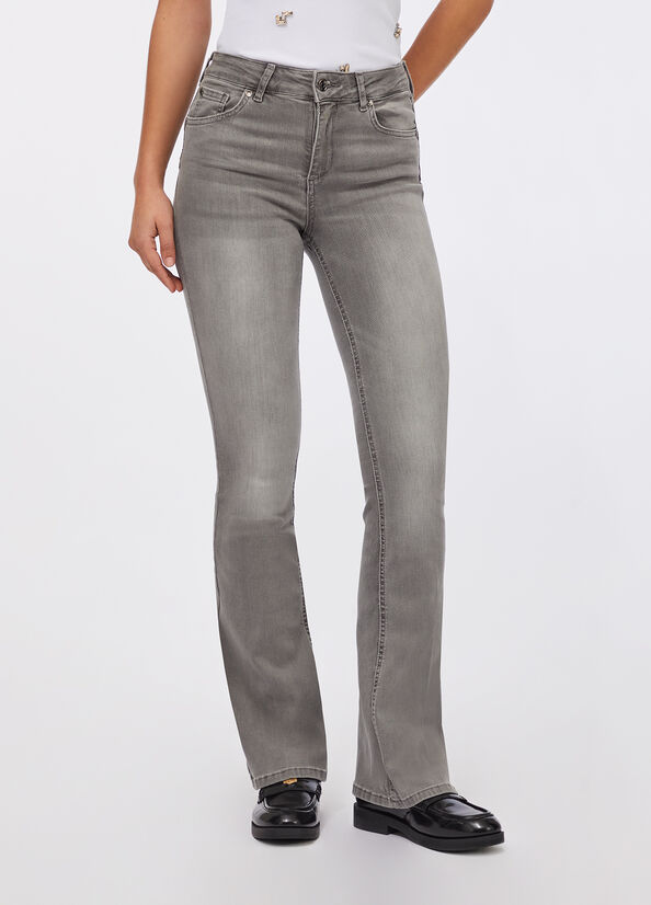 Jeans flare a vita alta