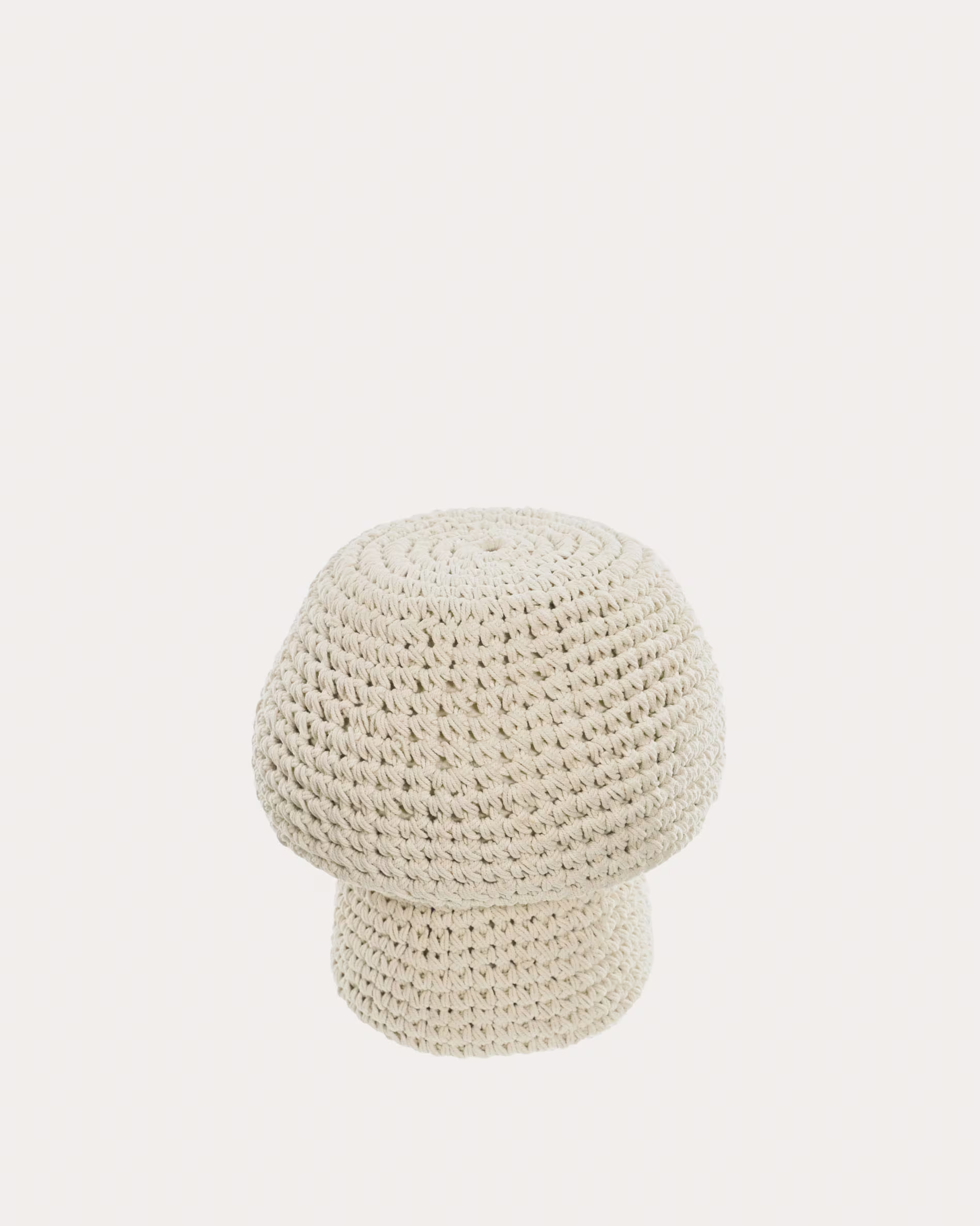 Puf Enrica con forma de seta blanco Ø 30 cm
